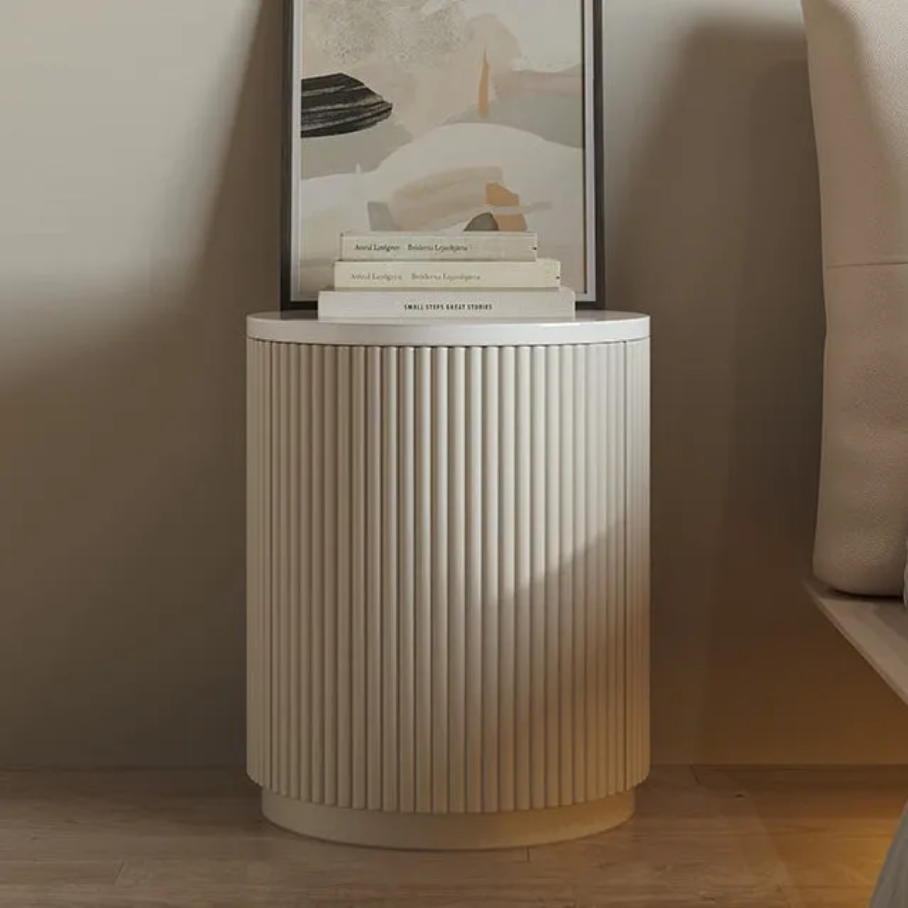 Minimalist 1-cabinet solid wood nightstands