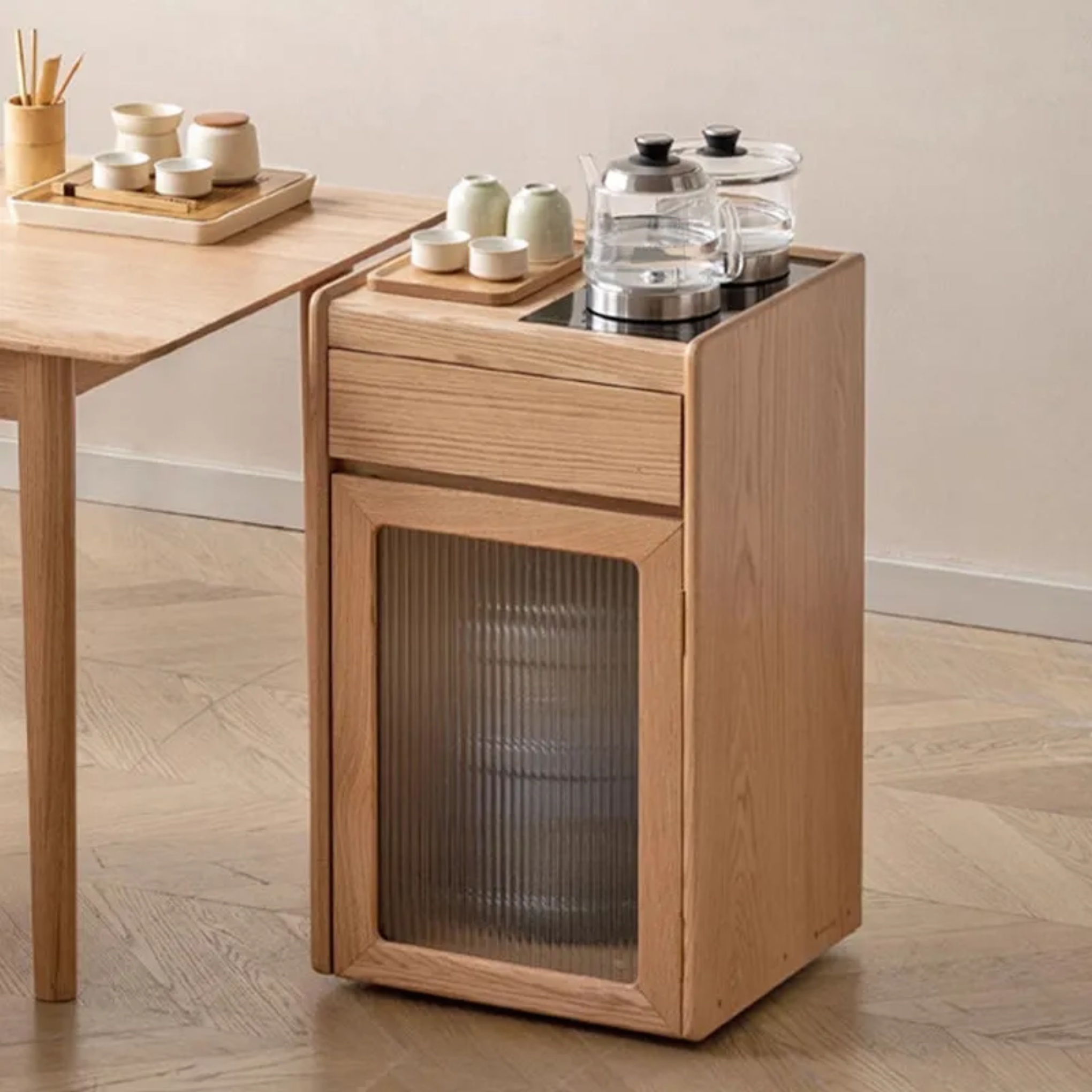 1-drawer end wood end & side tables for living room