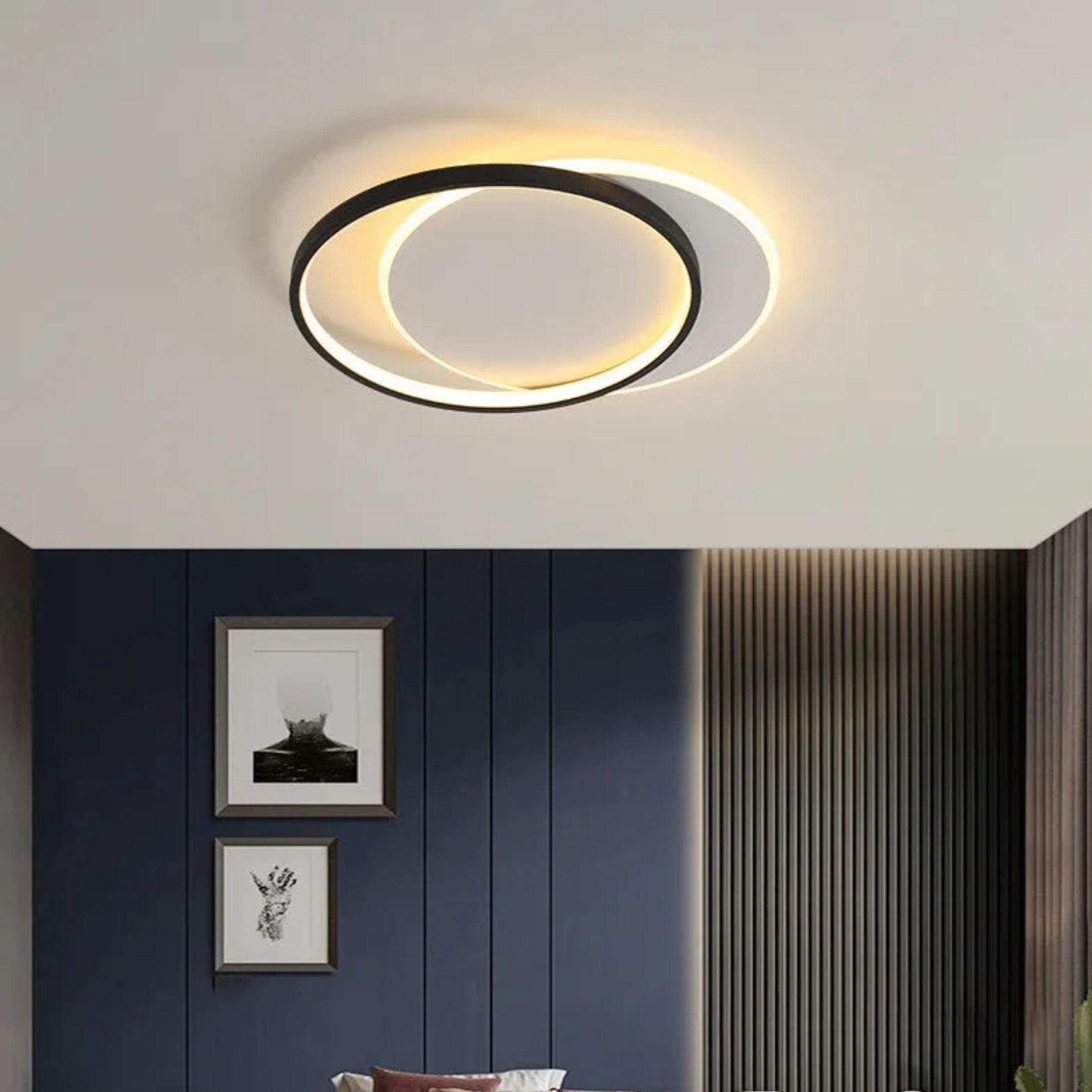 Minimalist square acrylic flush mount lighting — Round / 110V-120V (US/CA)