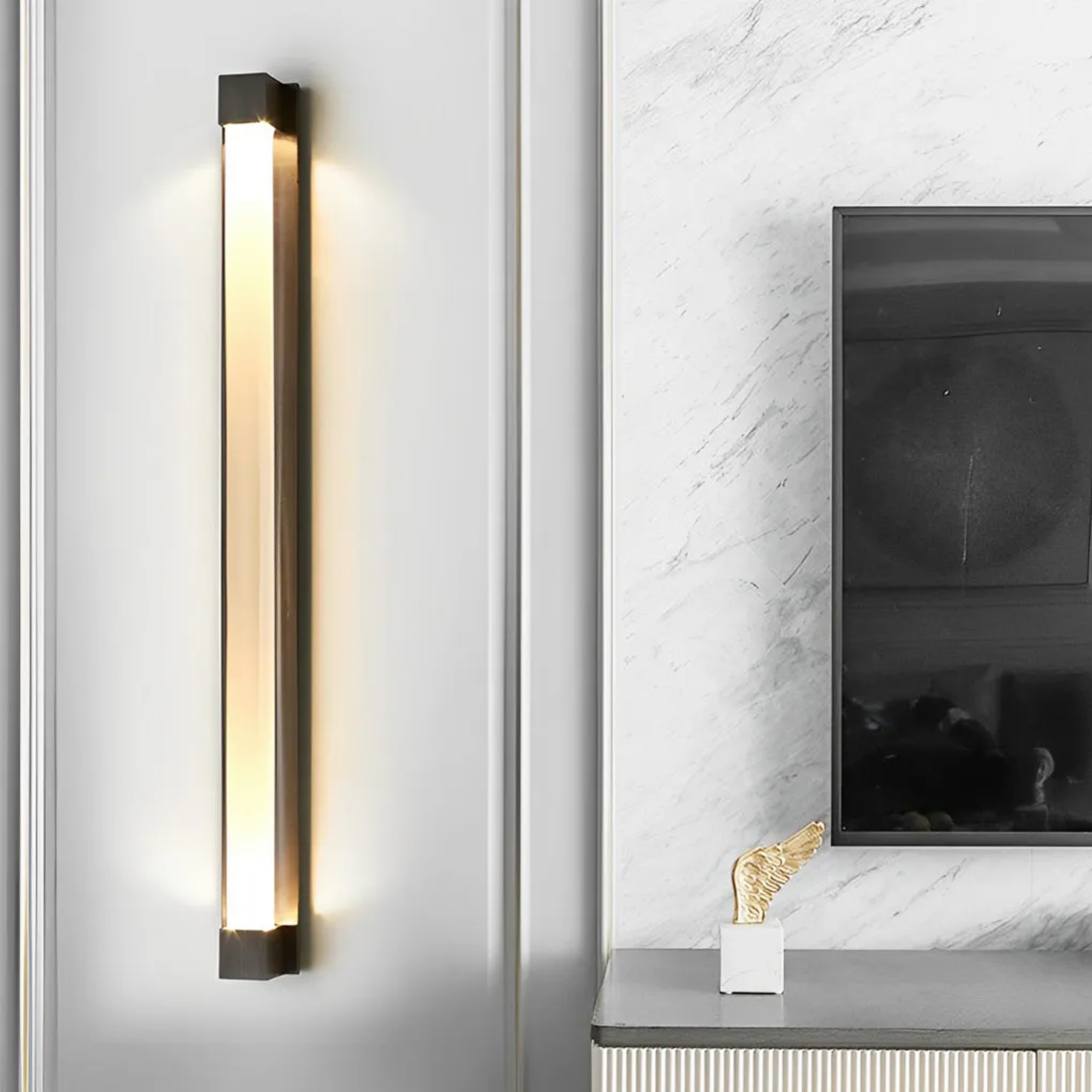 Minimalist Strip Crystal LED Postmodern Wall Sconce