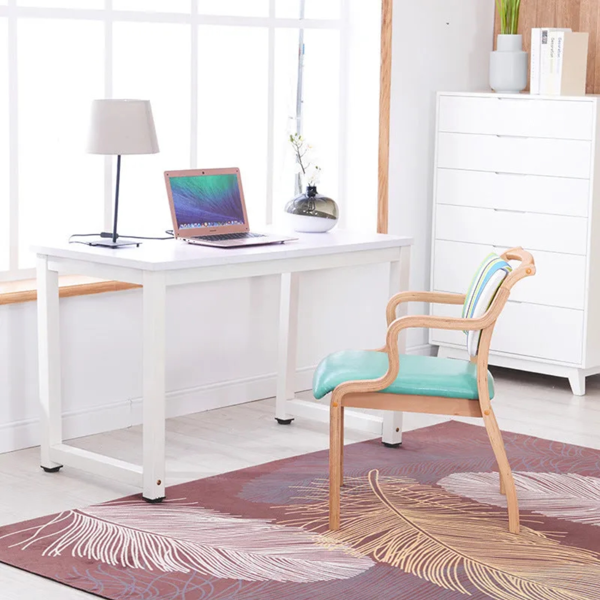 Wood fabric upholstered dining chairs & benches - minimalist — Design A