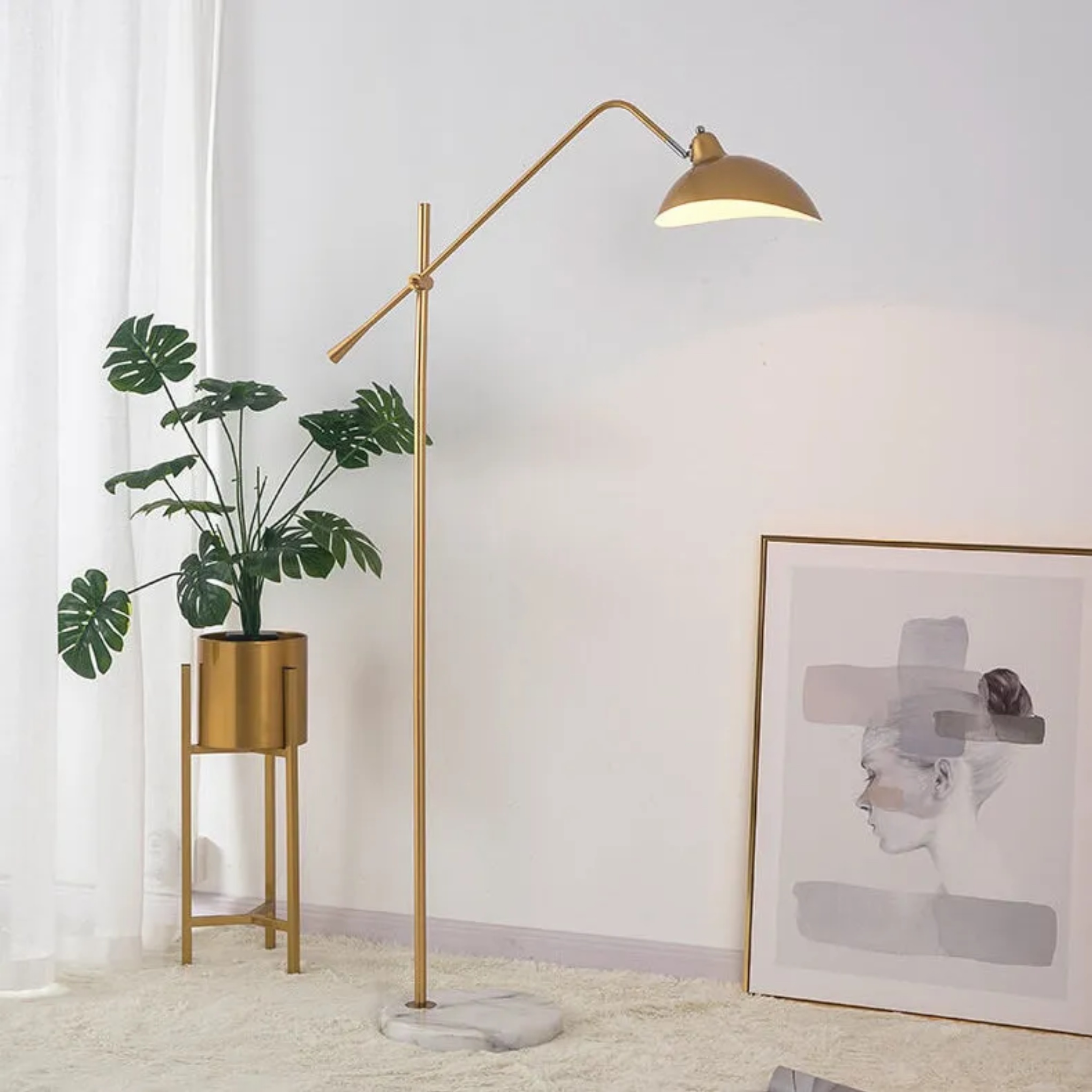 Black iron floor lamps for bedroom, Lighom — Matte Black / 110V-120V (US/CA)