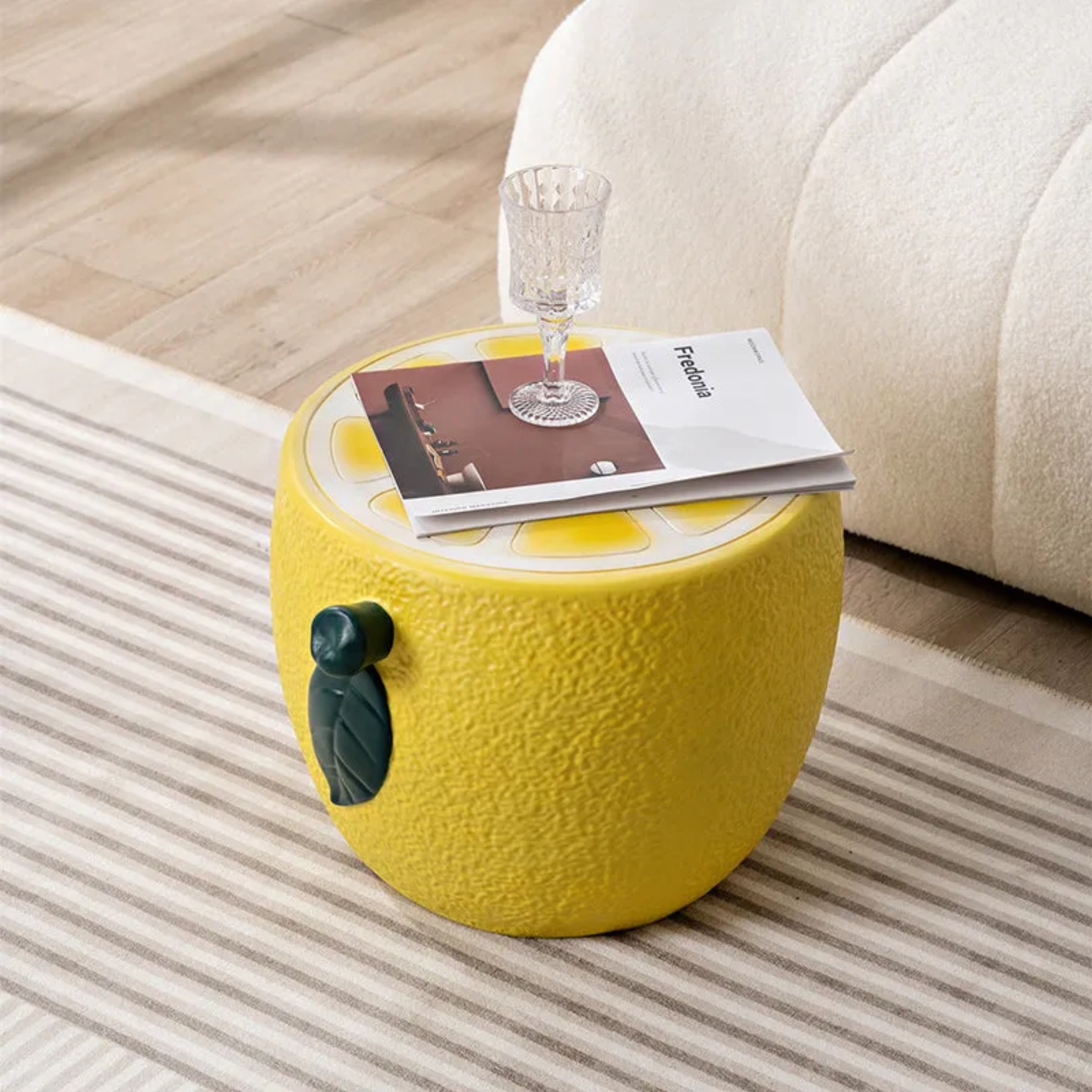 Art deco leaf deco yellow accent chairs, Lighom