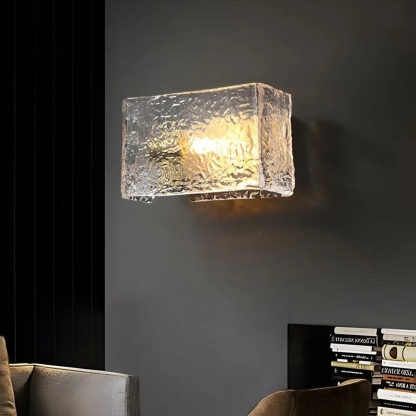 Lighom bedside ripple brass glass wall sconces for hallway or office