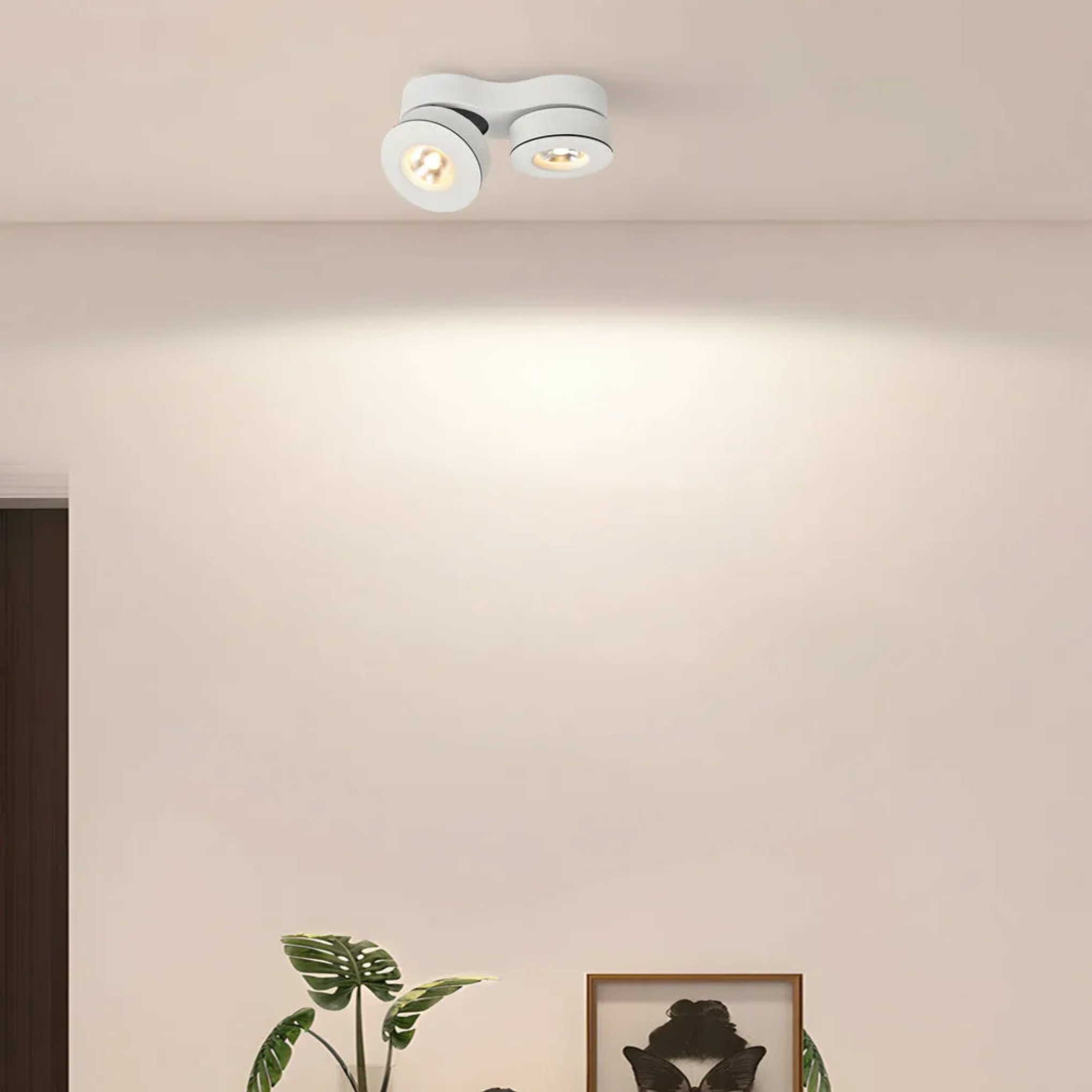 Lighom modern rotating double-head metal directional & spot lights — Warm White (3000K) / White
