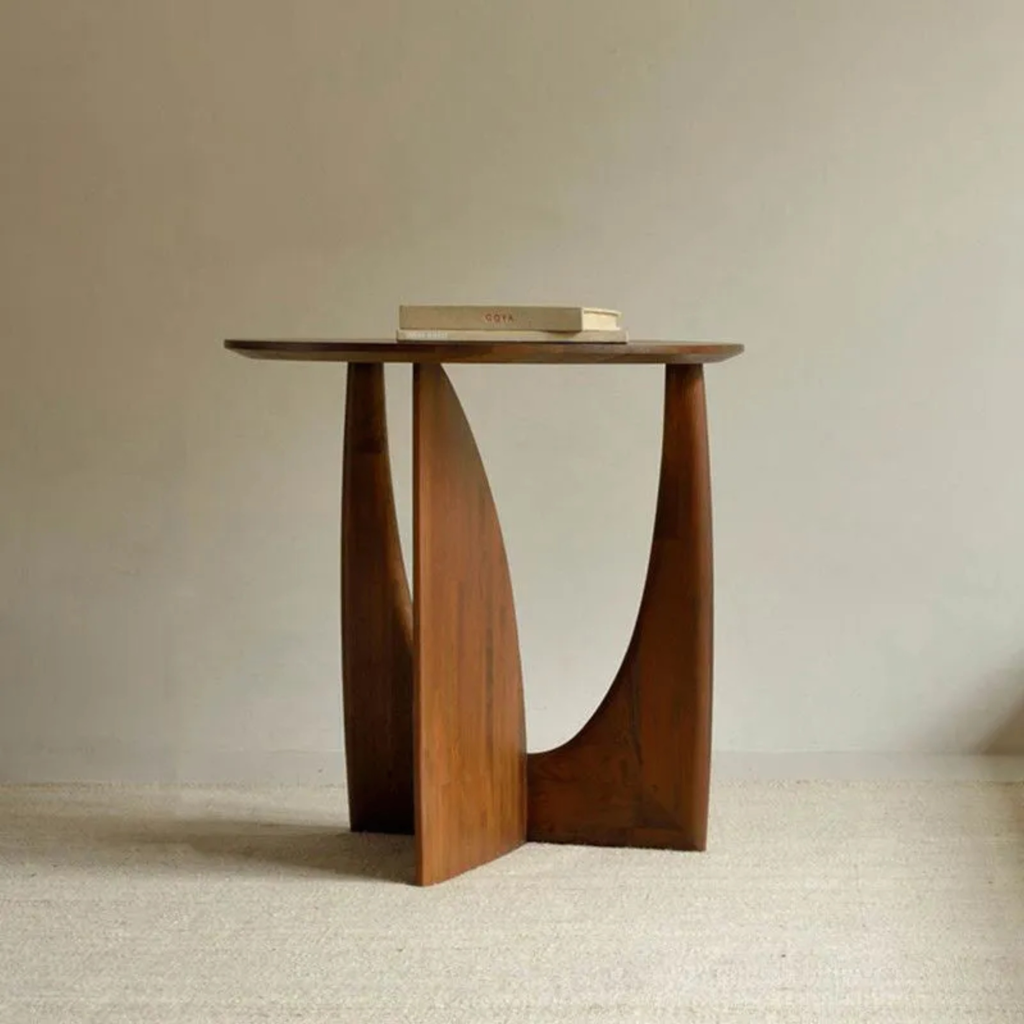 Creative solid round natural coffee tables