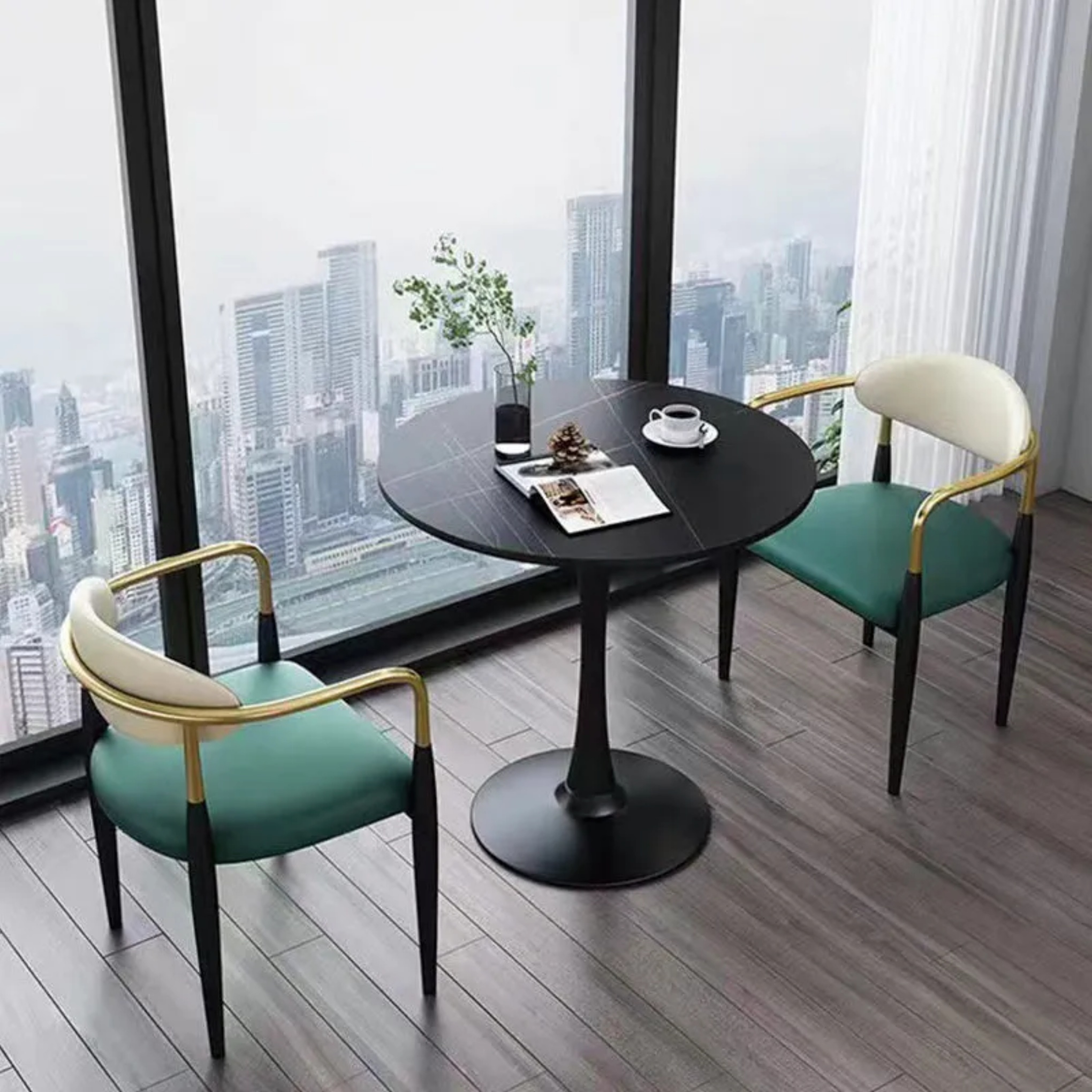 Luxury cushion gray dining chairs & benches — Style A
