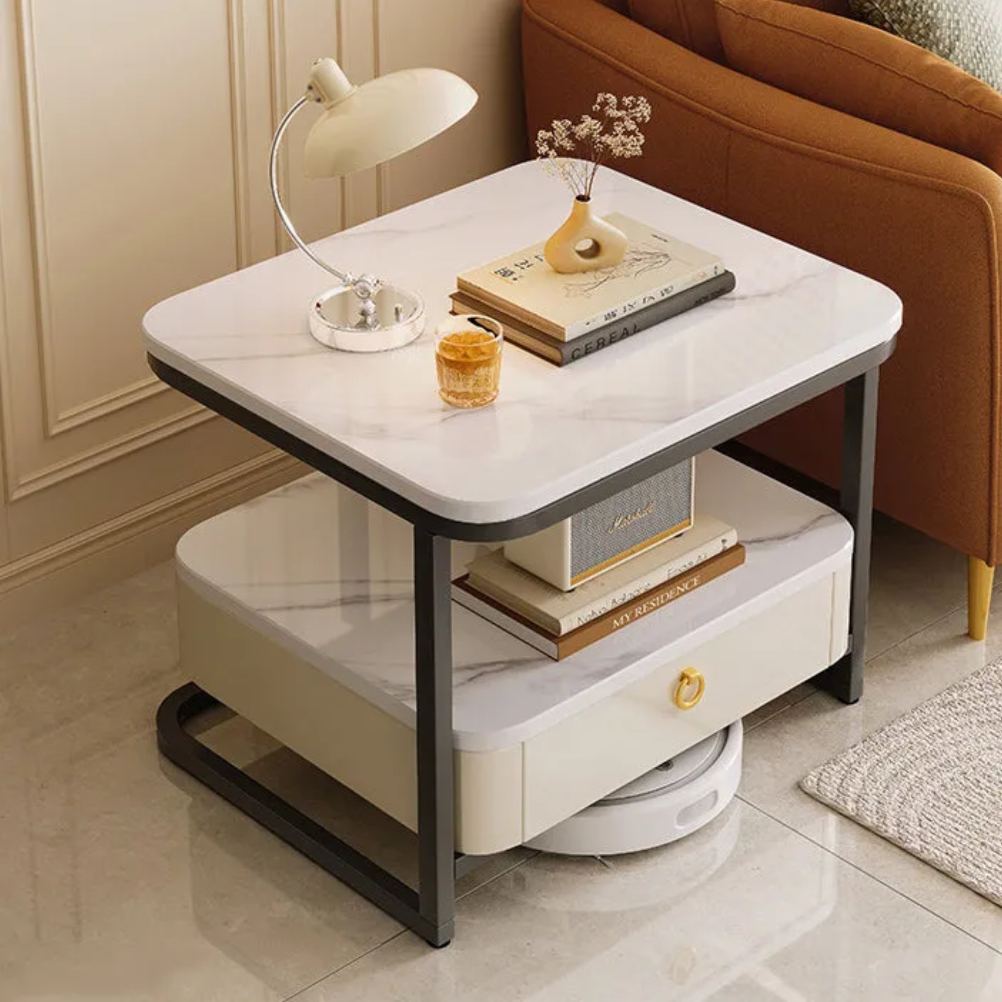 Luxury drawer steel coffee tables — Style A