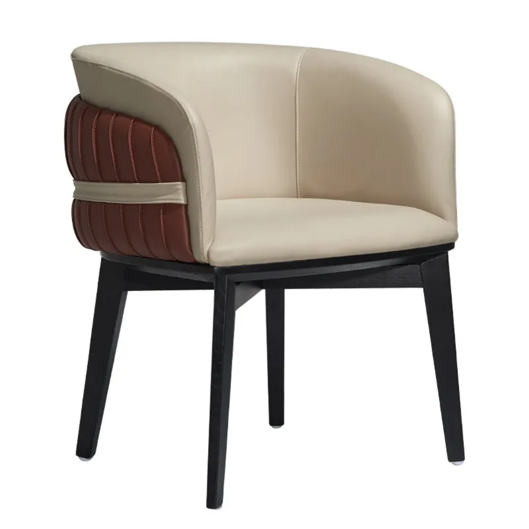 Microfiber ash leather wood dining chairs & benches for living room