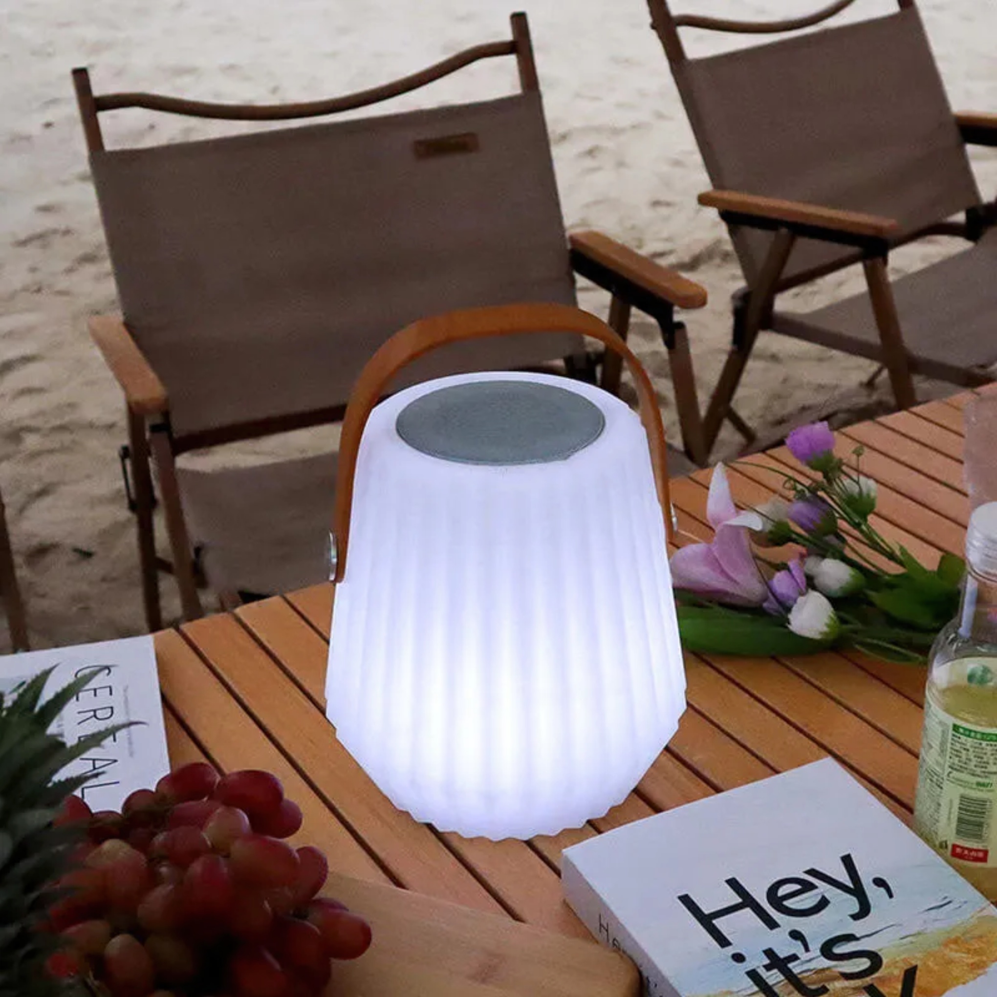 Lighom modern basket bluetooth metal landscape lighting — 12.2" H x 8.27" W