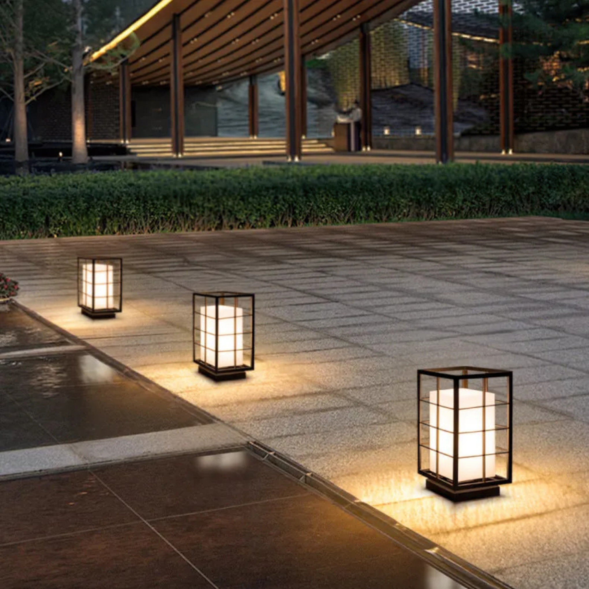 Minimalist skeleton rectangle acrylic landscape lighting — 110V-120V (US/CA)