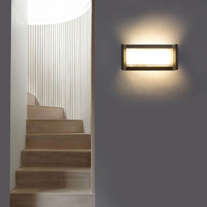 Modern rectangular white wall sconces, Lighom — Warm White (3000K) / 110V-120V (US/CA)