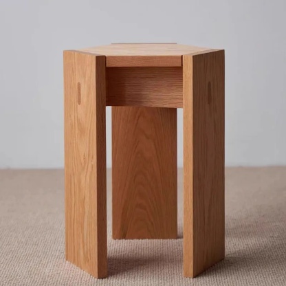 Honey honeycomb wood footstools for entryway