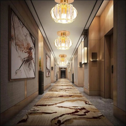 Modern multi-oval glass semi-flush mount light — Brushed Gold