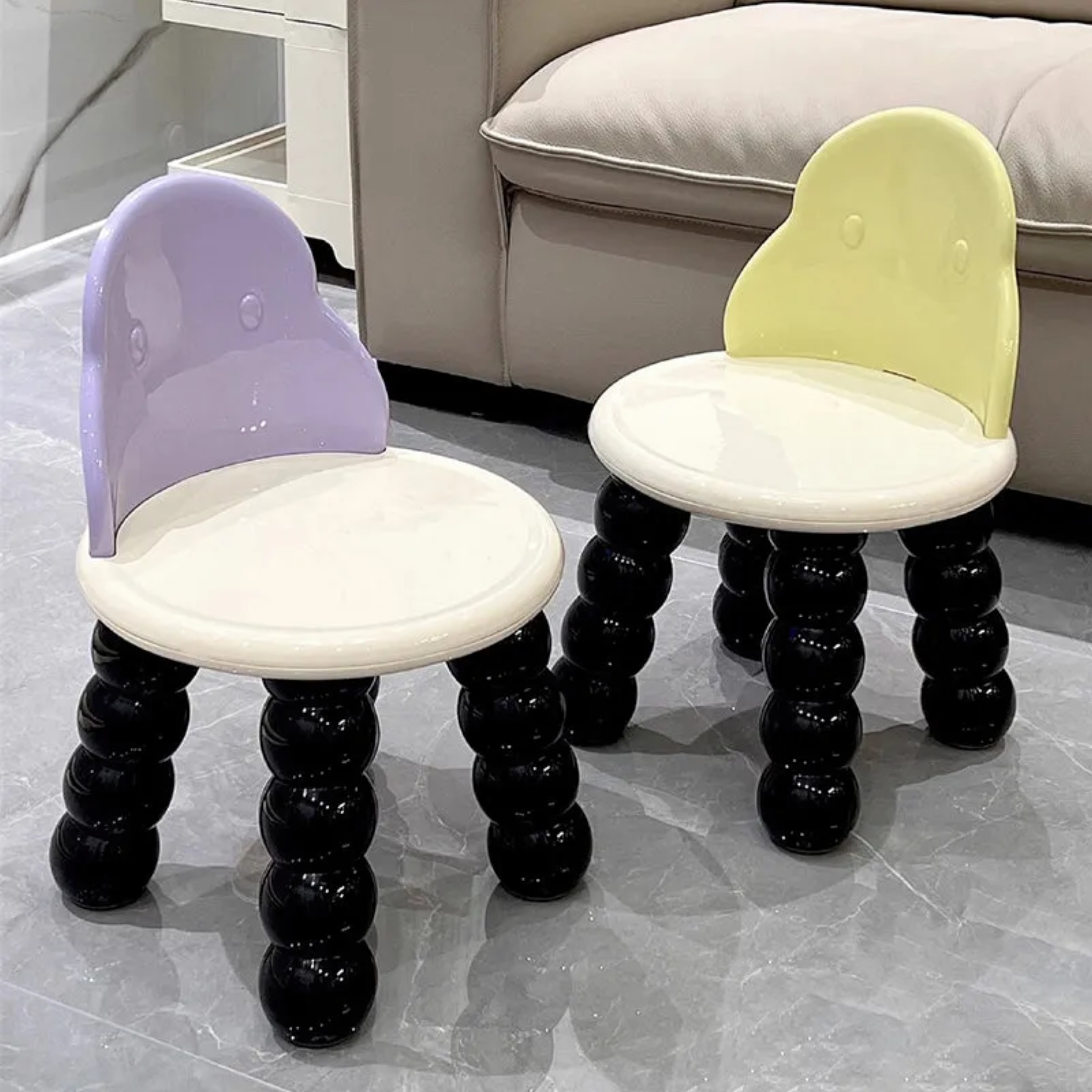 Nordic legs low yellow low stools, Lighom