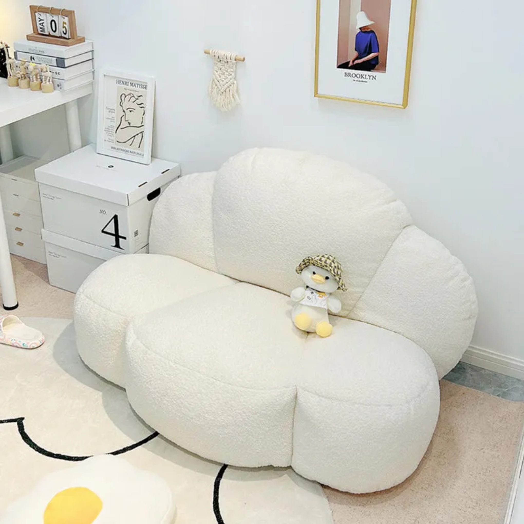 Beige nordic lambswool sofa sofas — Off White