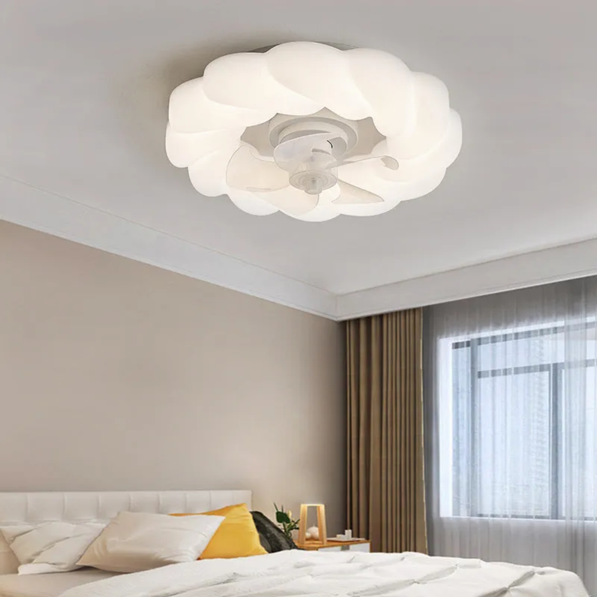 Nordic clouds cream ceiling fans, Lighom — 110V-120V (US/CA)