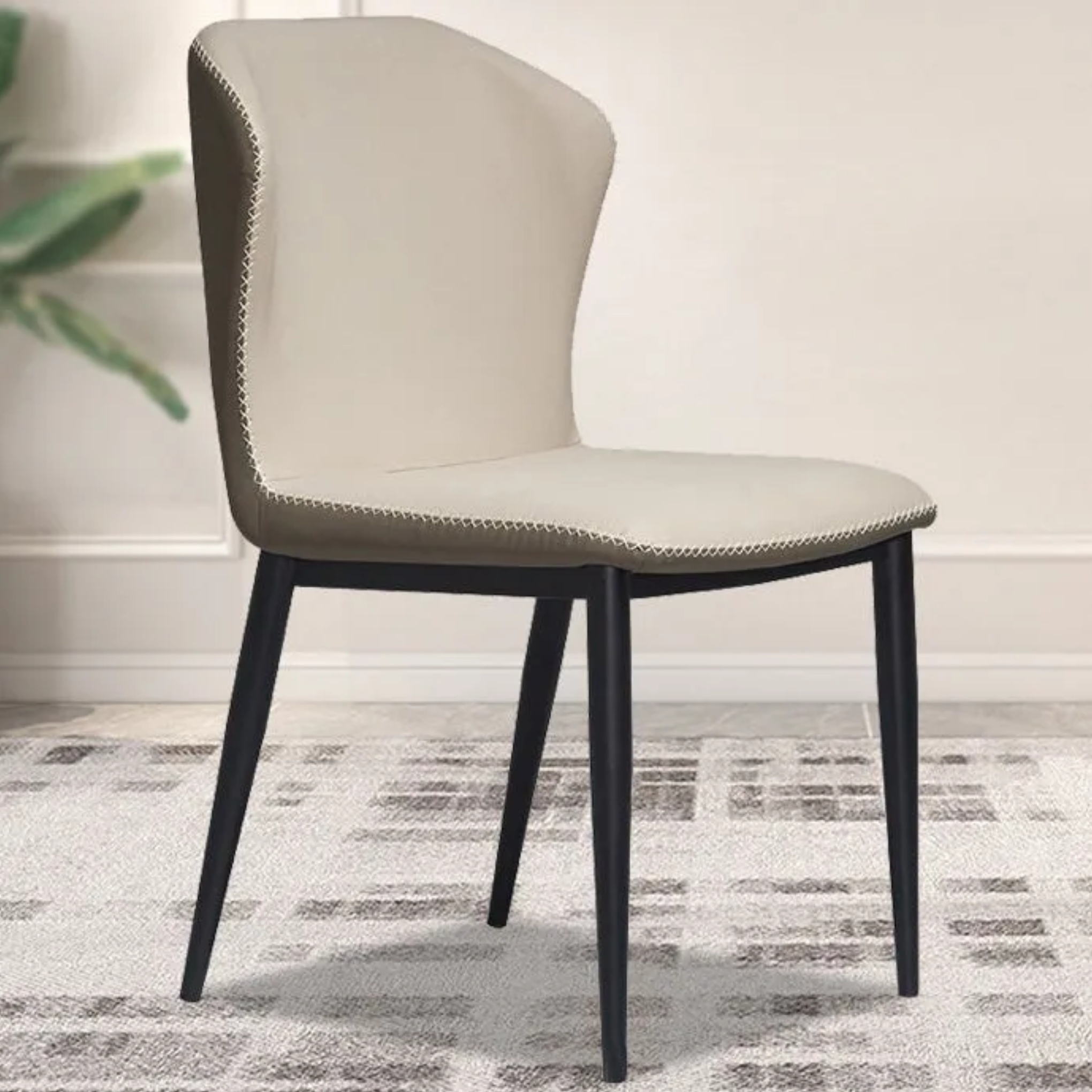 Lighom nordic cat-scratch cross-sewing gray dining chairs & benches