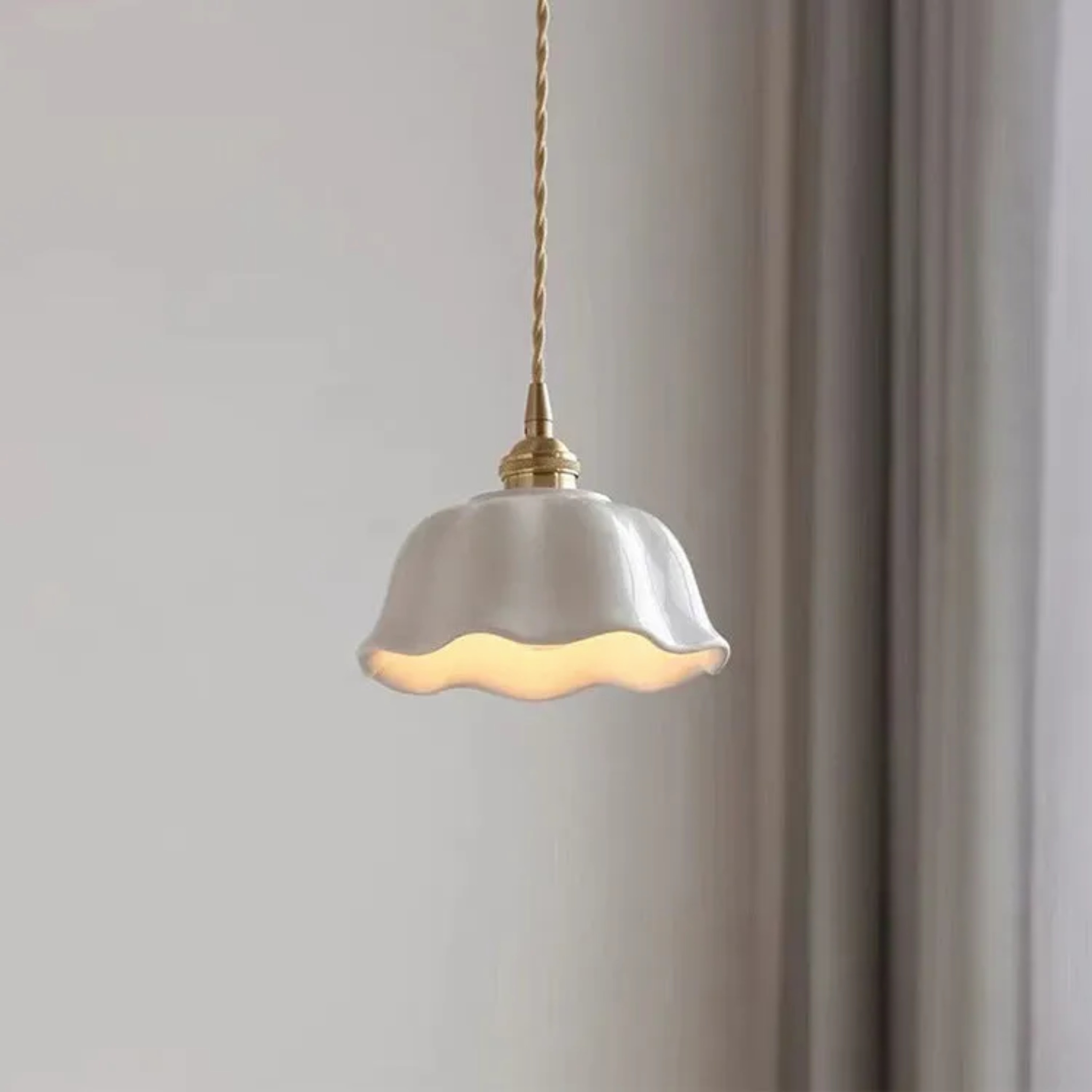 Nordic dome white ceramic pendant lighting — 110V-120V (US/CA)