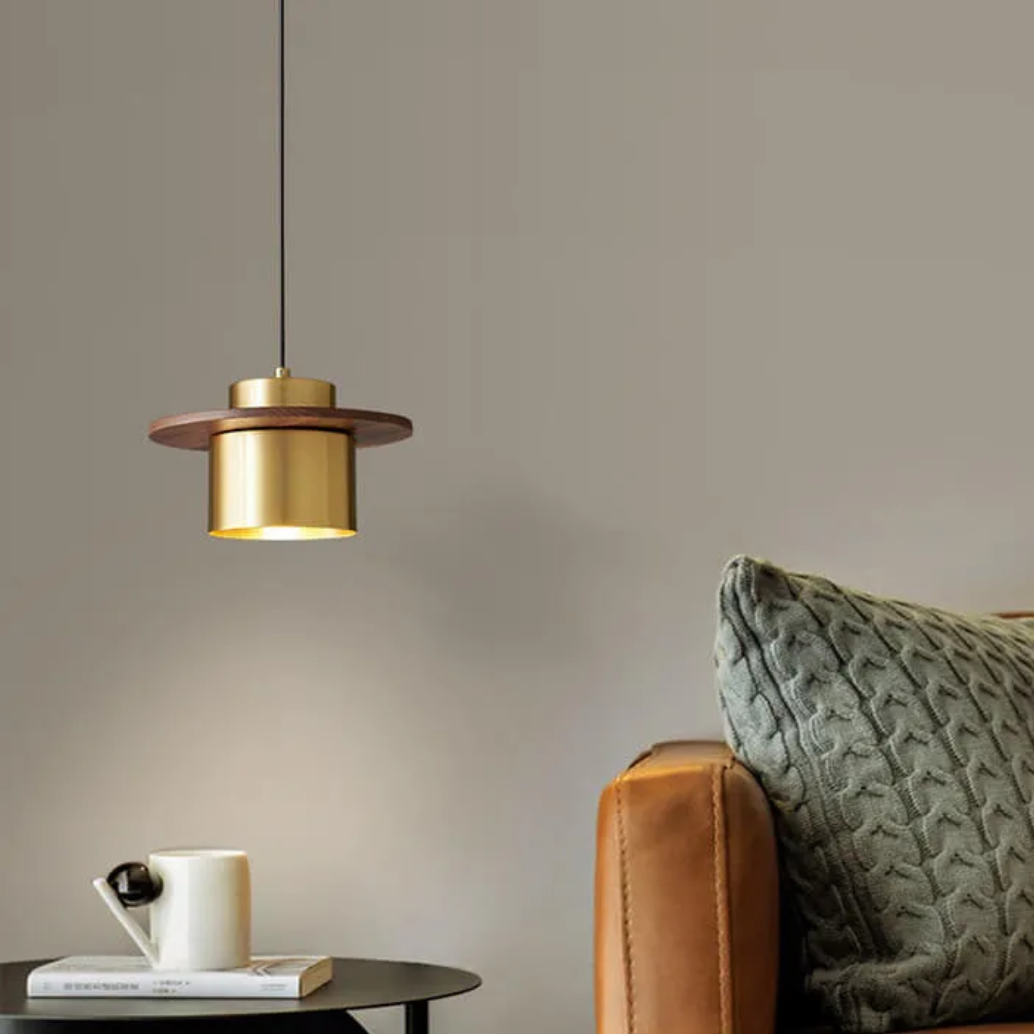 Luxury column brass copper pendant lighting — 110V-120V (US/CA)