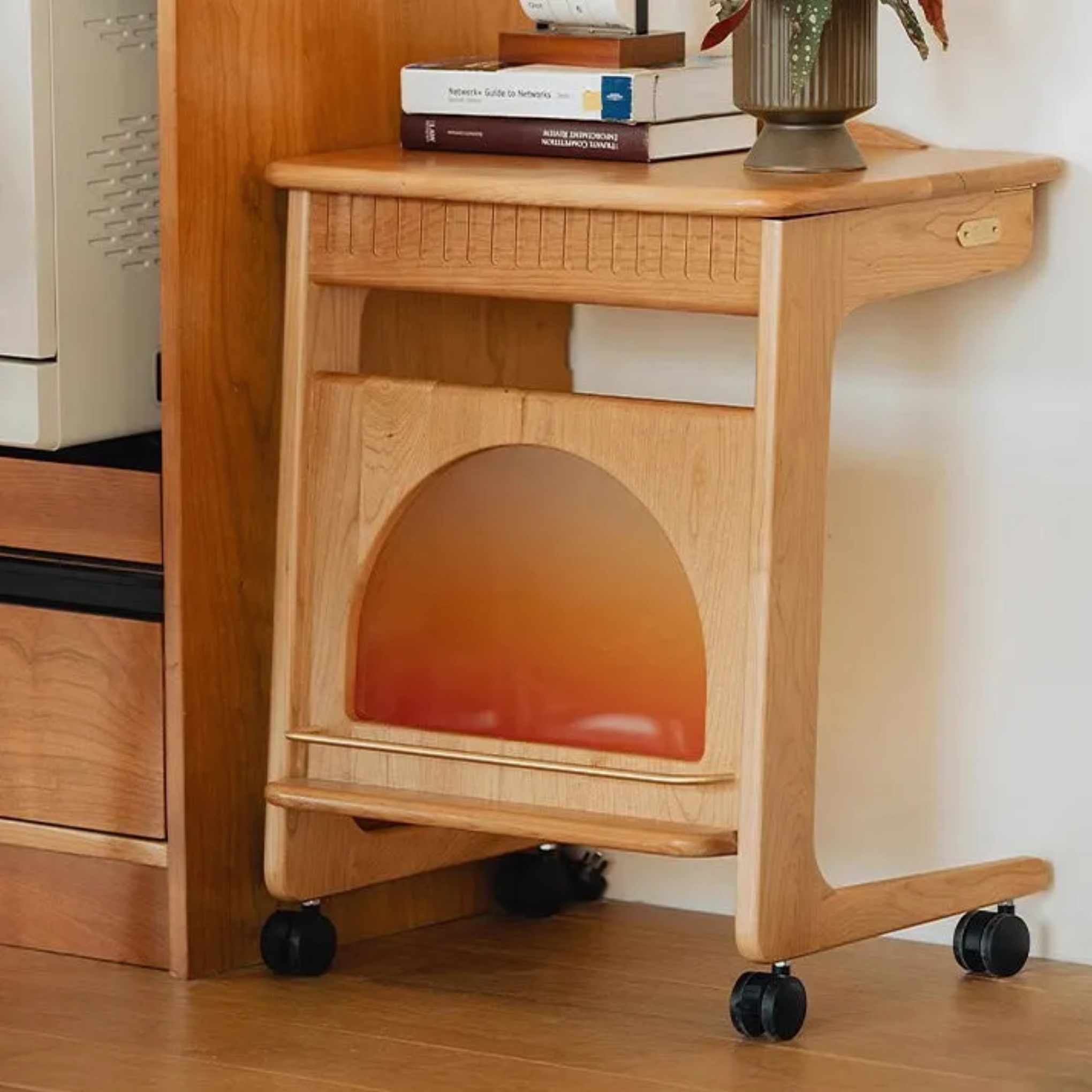 Lighom end movable wood end & side tables for living room