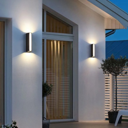 Lighom nordic down rectangular yellow wall sconces in acrylic — 5.91" W x 23.62" H x 5.91" D / Cool White (6000K) /...