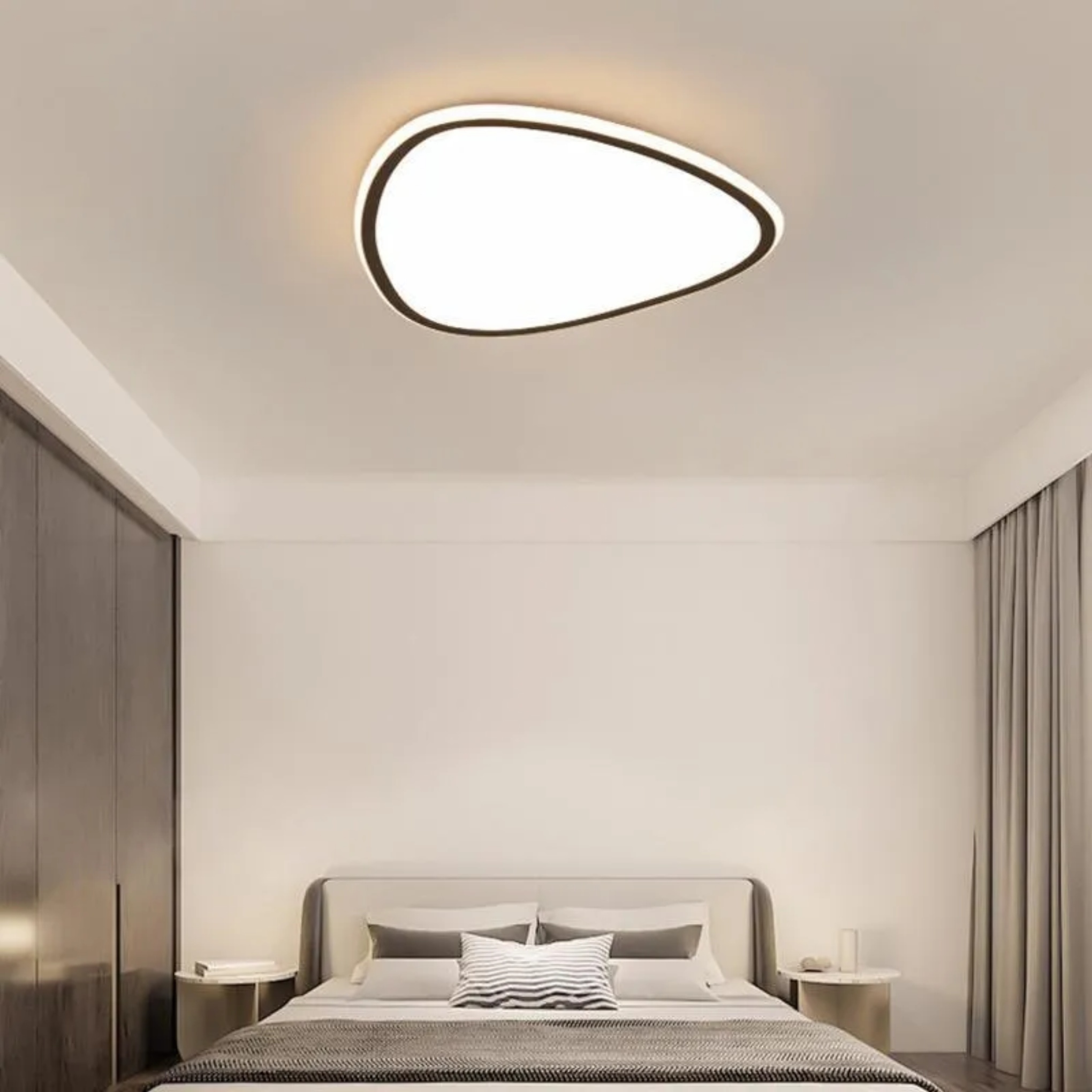 Triangle reuleaux black flush mount lighting — 15" L x 15" W / Cool White (6000K)