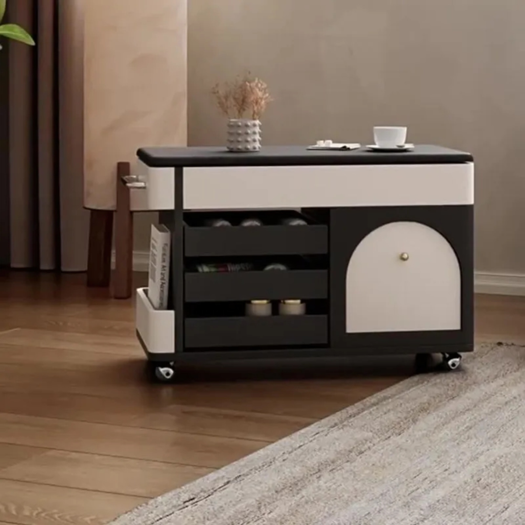 Black nordic rectangular end & side tables
