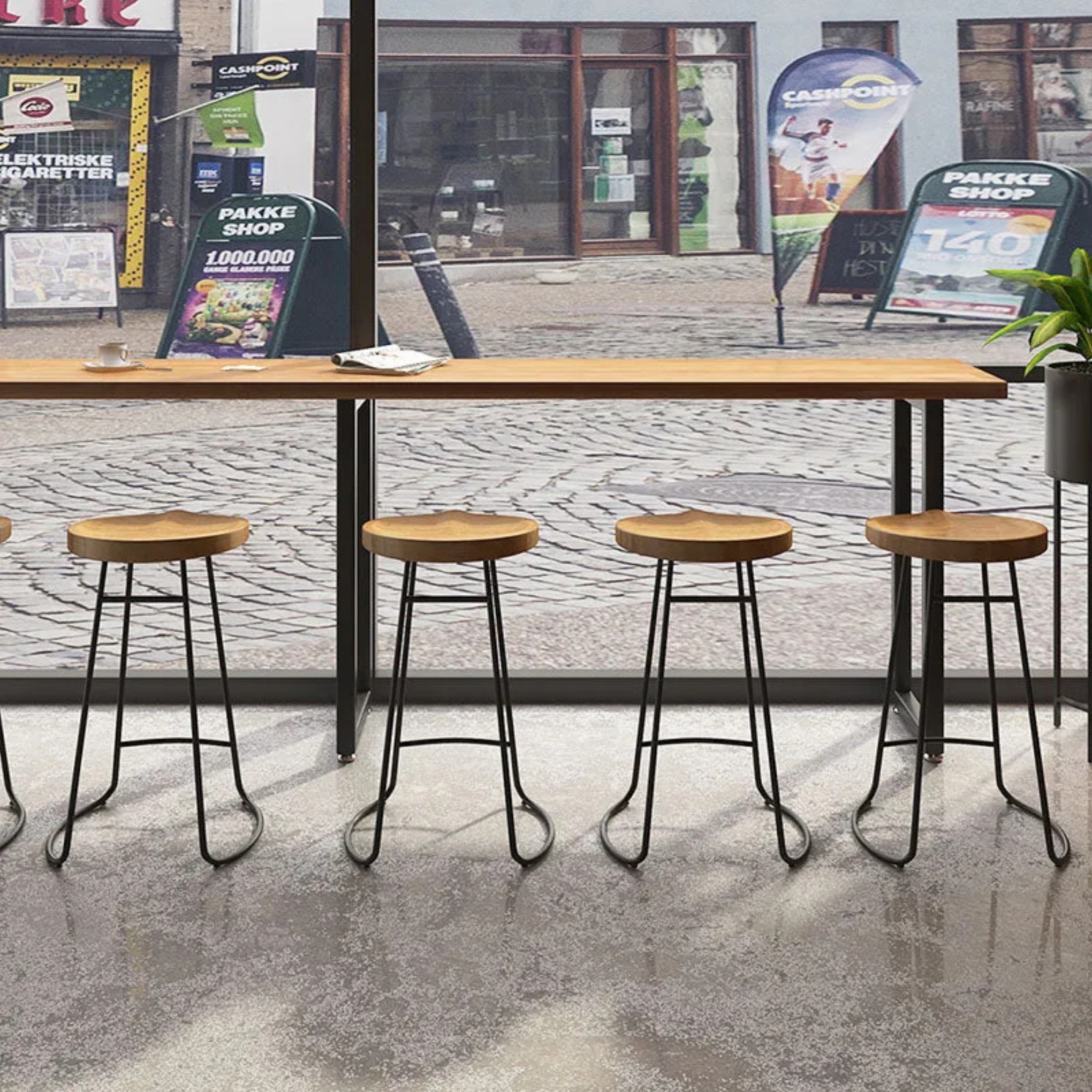 Nordic backless tsuga black bar & counter stools, Lighom