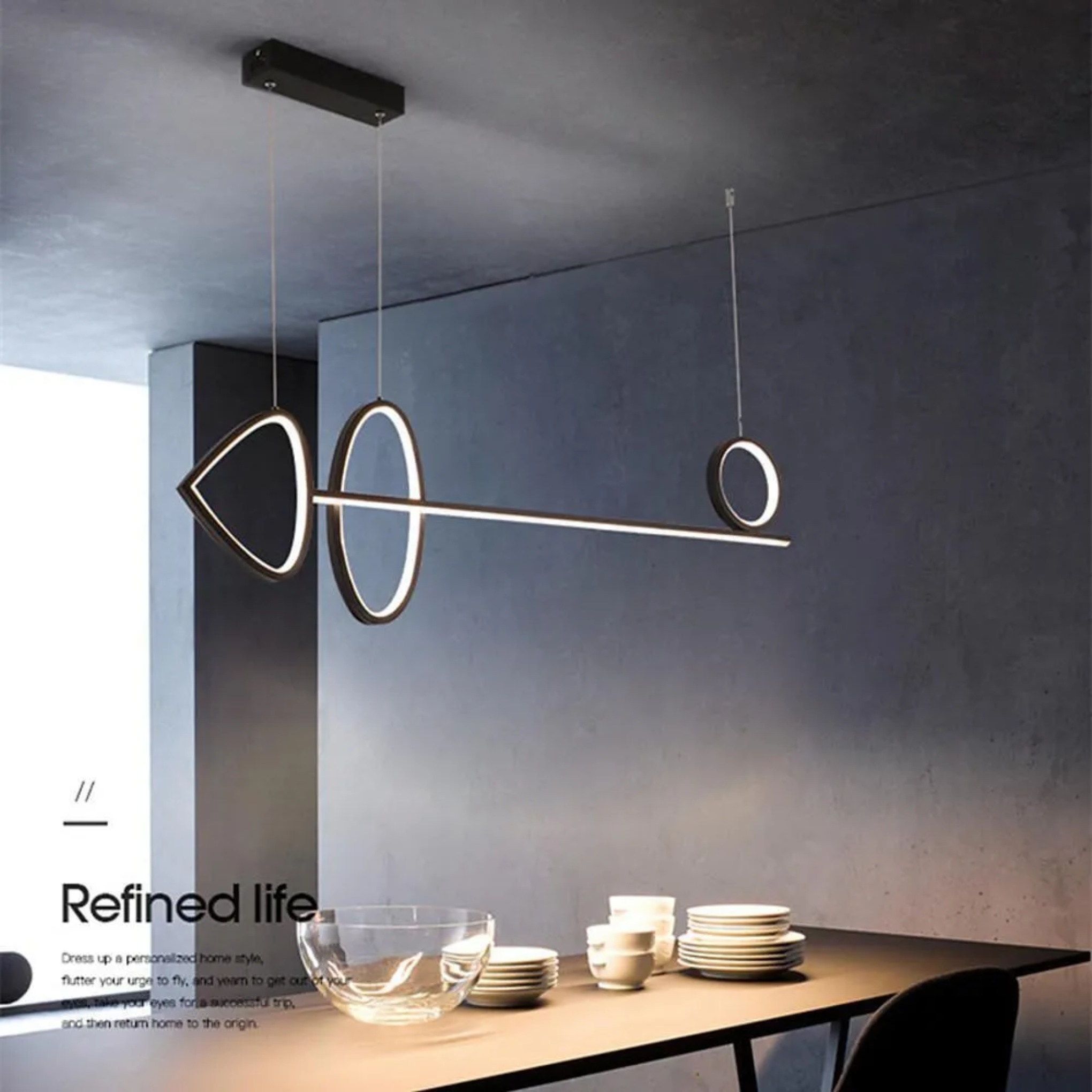 Cupid line white synthetic chandeliers — Warm White (3000K)