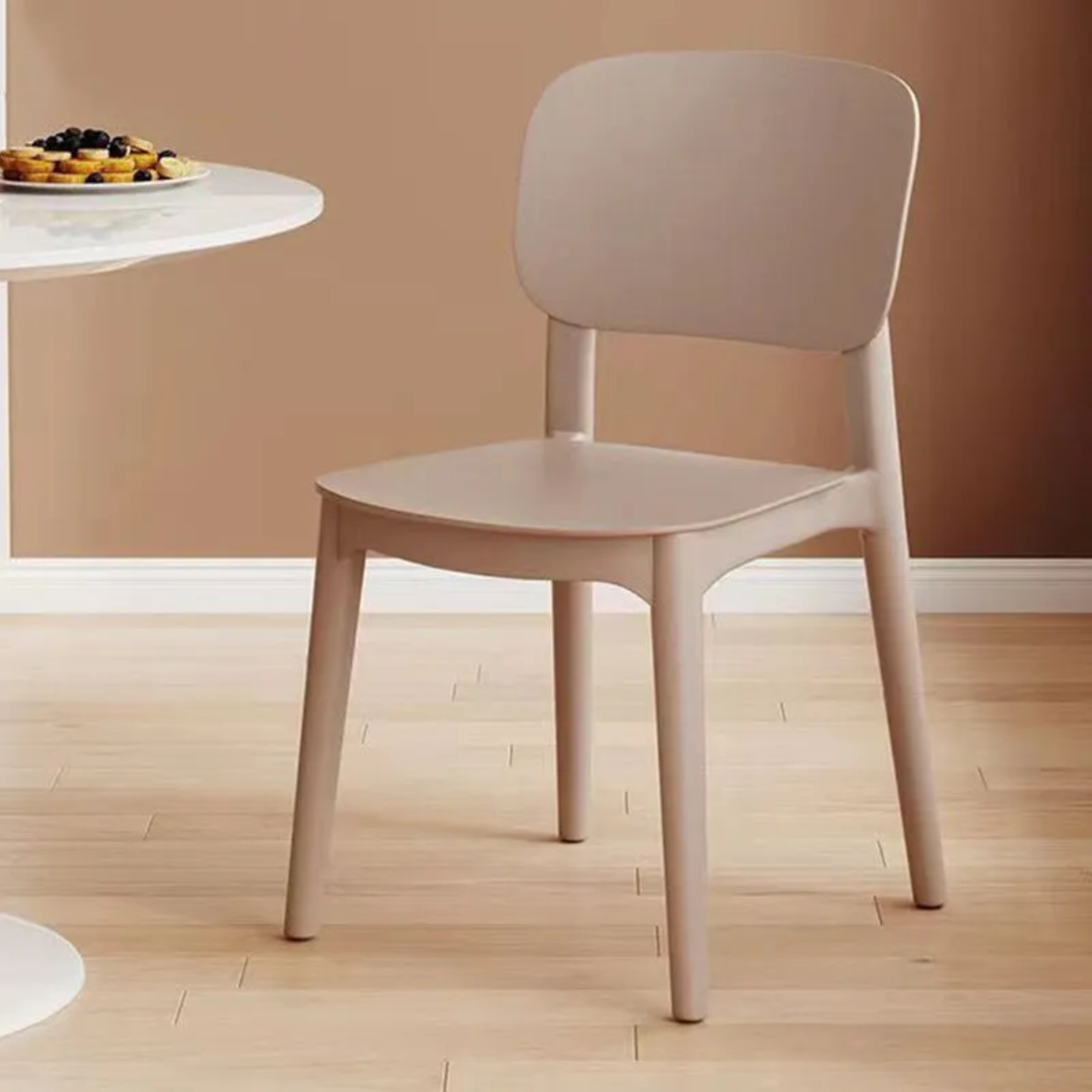 Creative armless khaki accent chairs