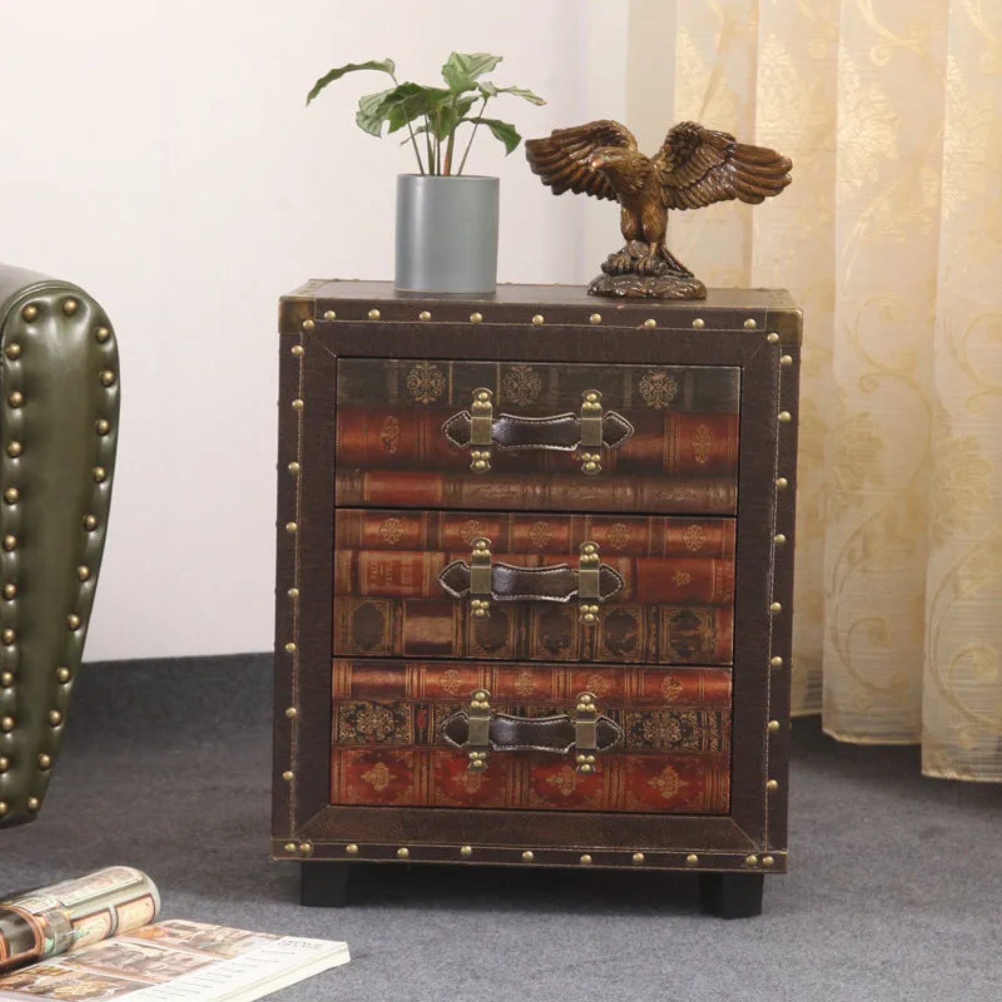Creative 3-drawer wood nightstands — Variant A