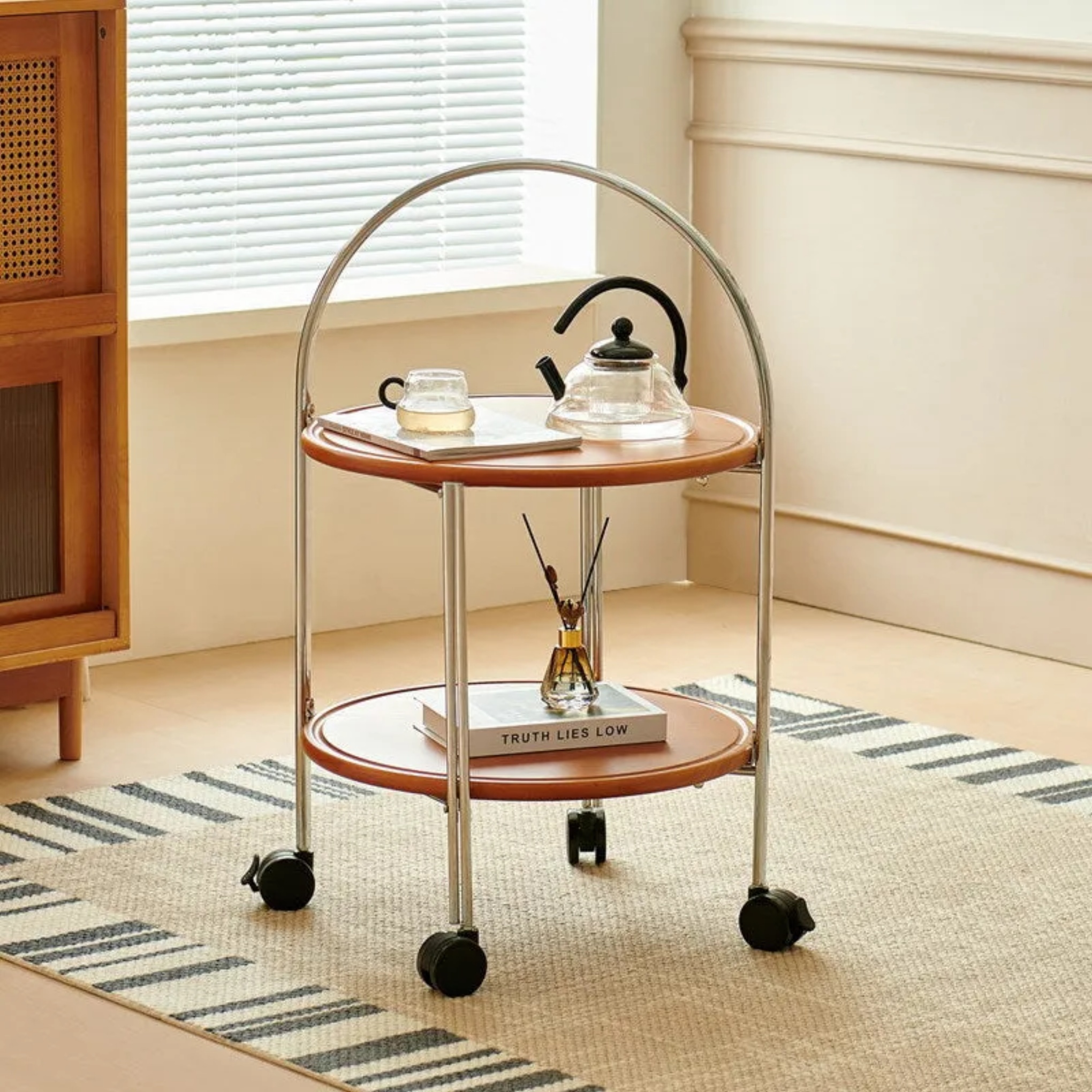 End retro wood end & side tables, Lighom