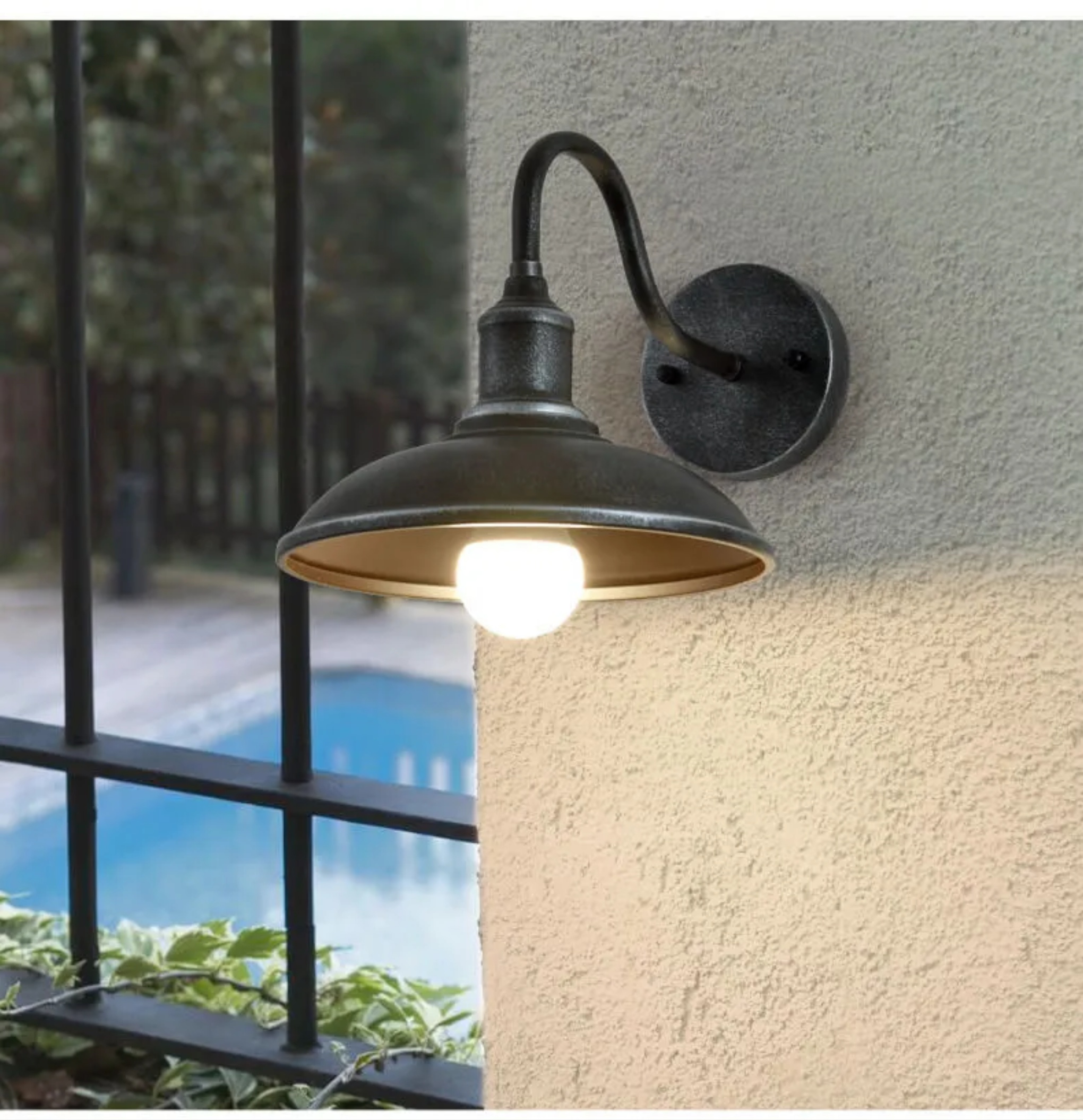 Lighom retro dome bronze wall sconces — Silver Bronze / 110V-120V (US/CA)