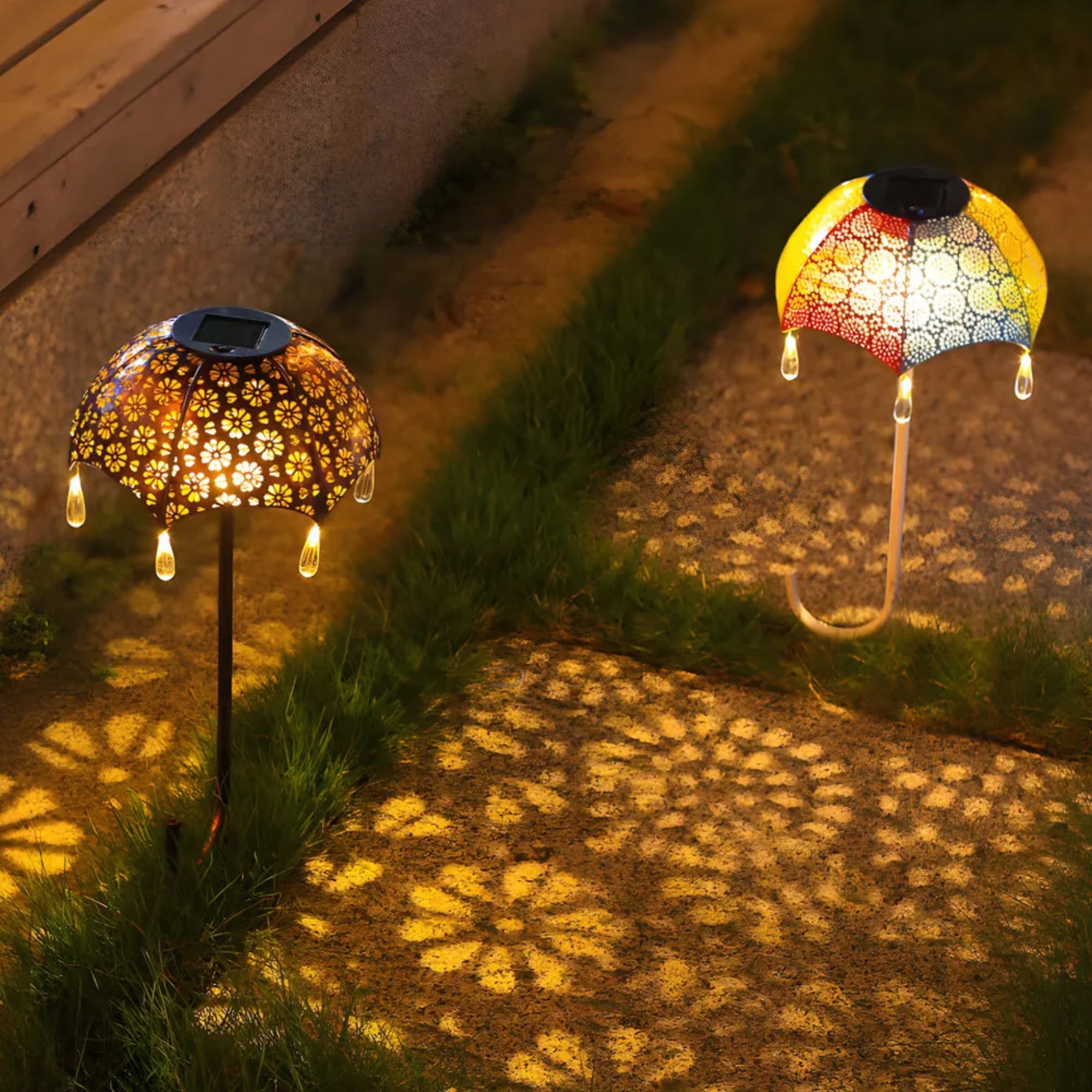 White industrial retro lawn landscape lighting — Copper