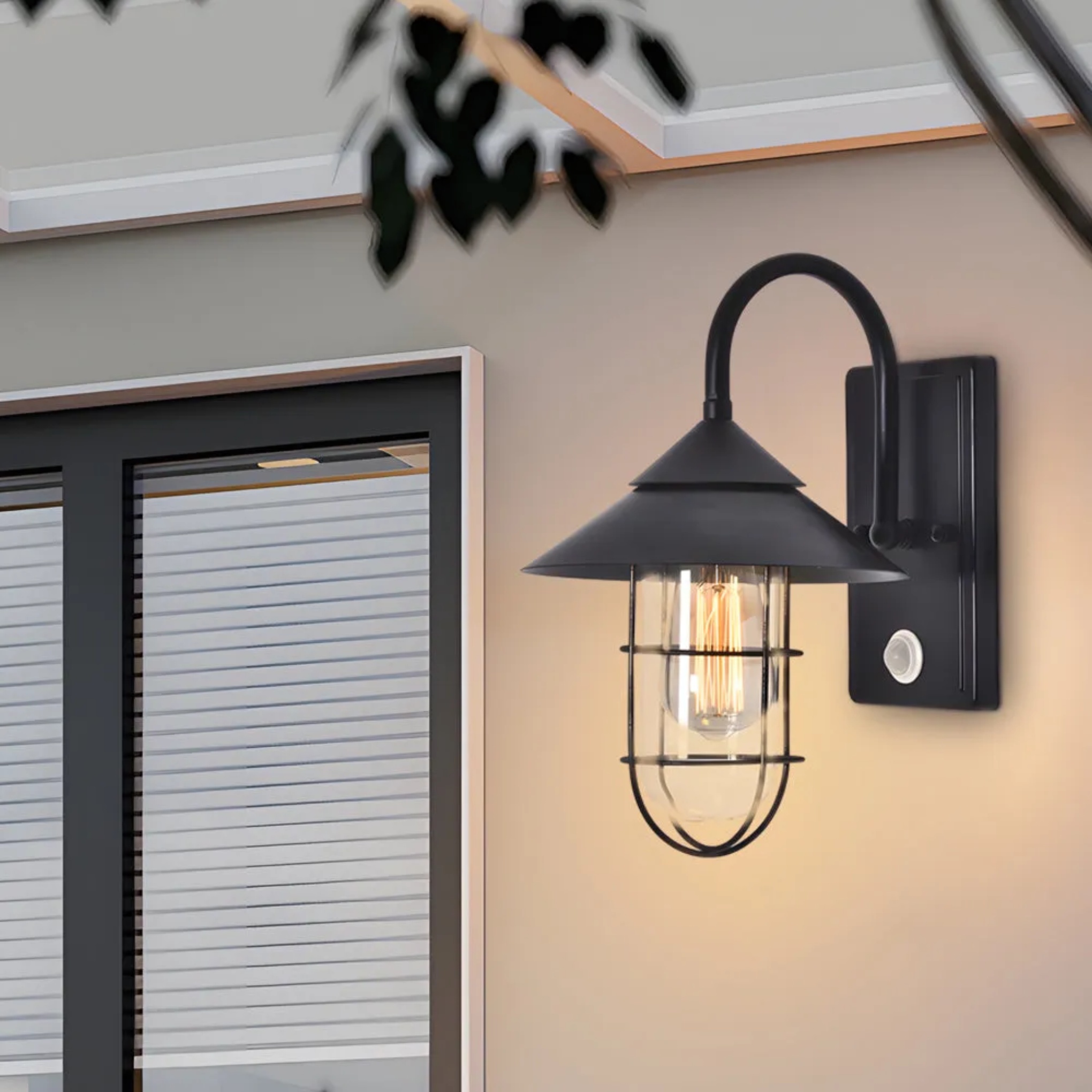 Motion sensor iron outdoor wall lighting for entryway — No Motion Sensor