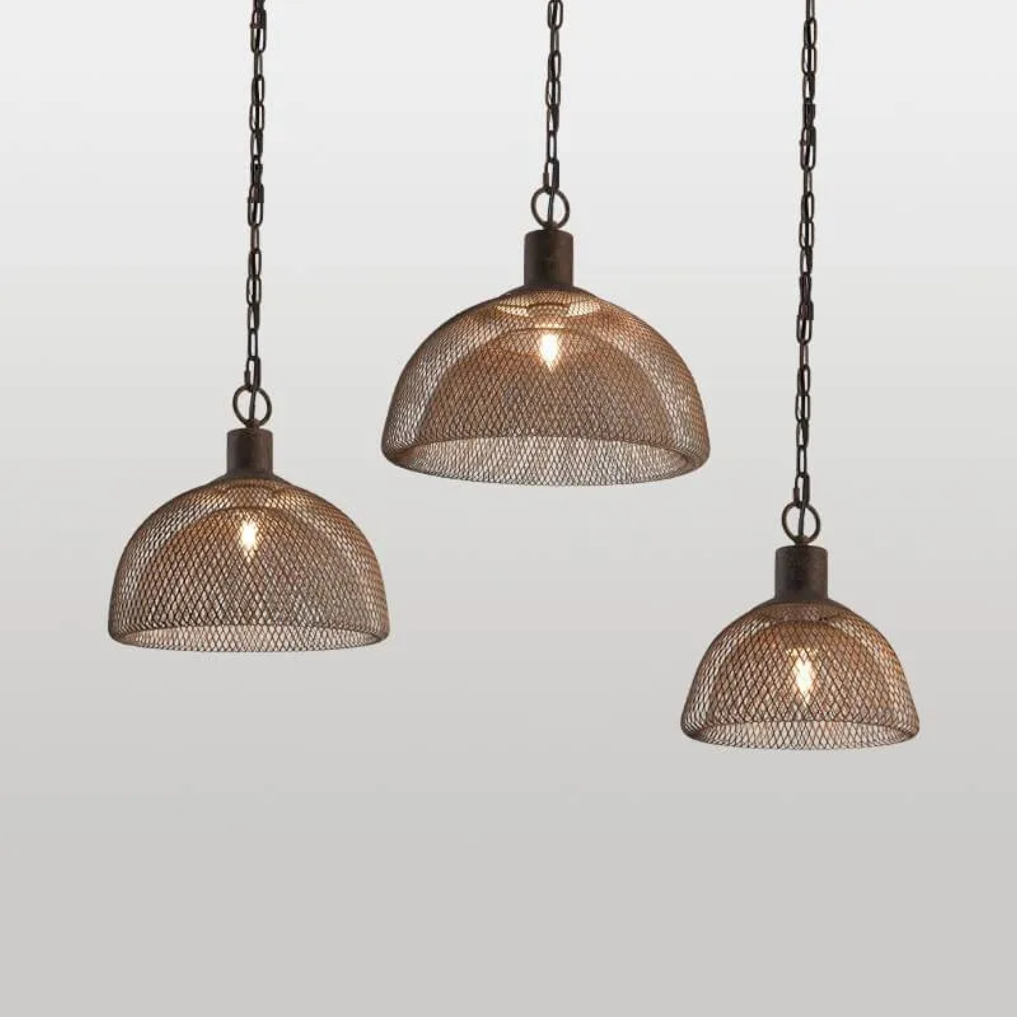 Retro wire wrought iron pendant lighting — 10.24" W x 10.24" H / 110V-120V (US/CA)
