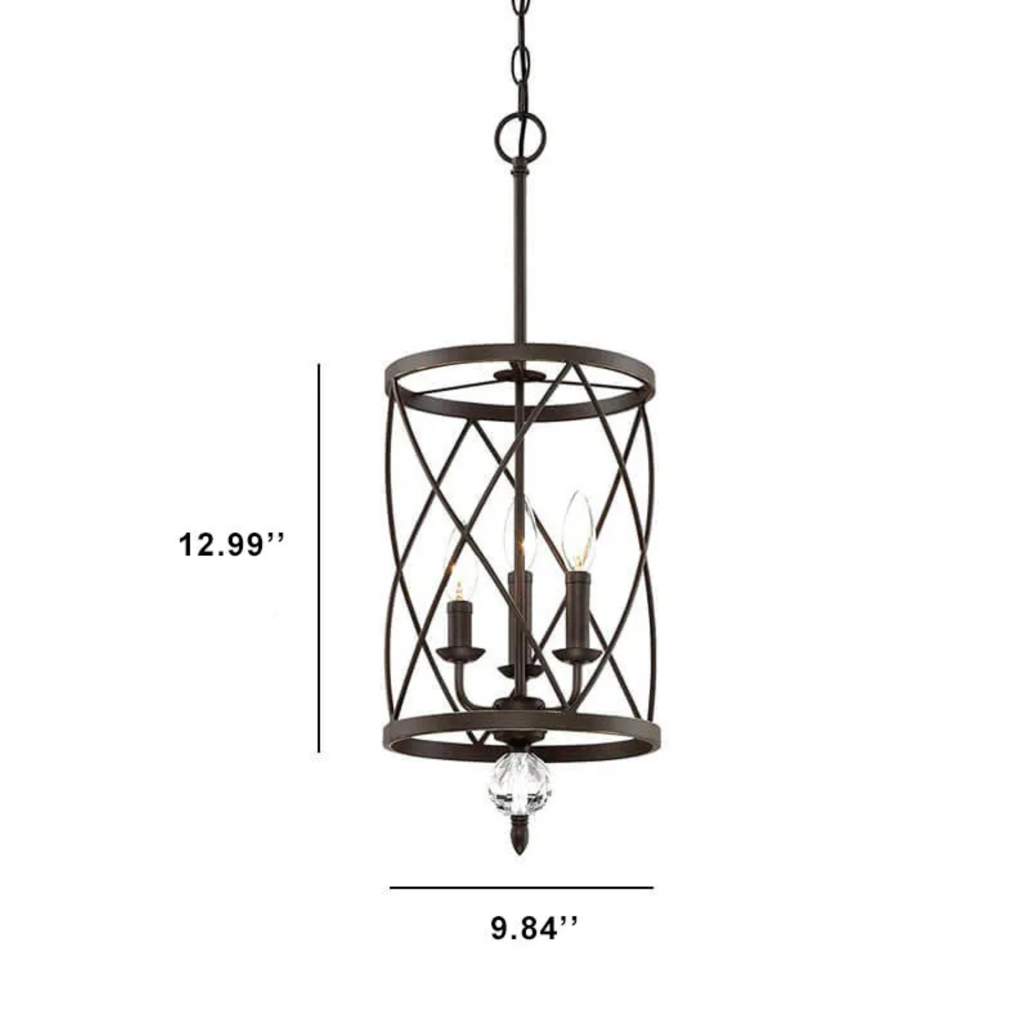 Lighom openwork retro black chandeliers — 110V-120V (US/CA)