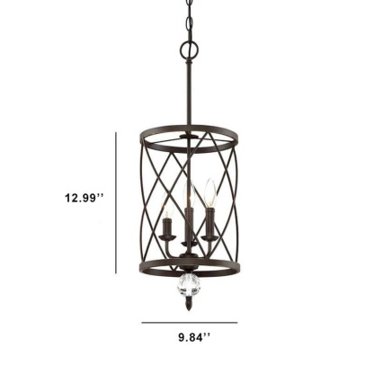 Lighom openwork retro black chandeliers — 110V-120V (US/CA)