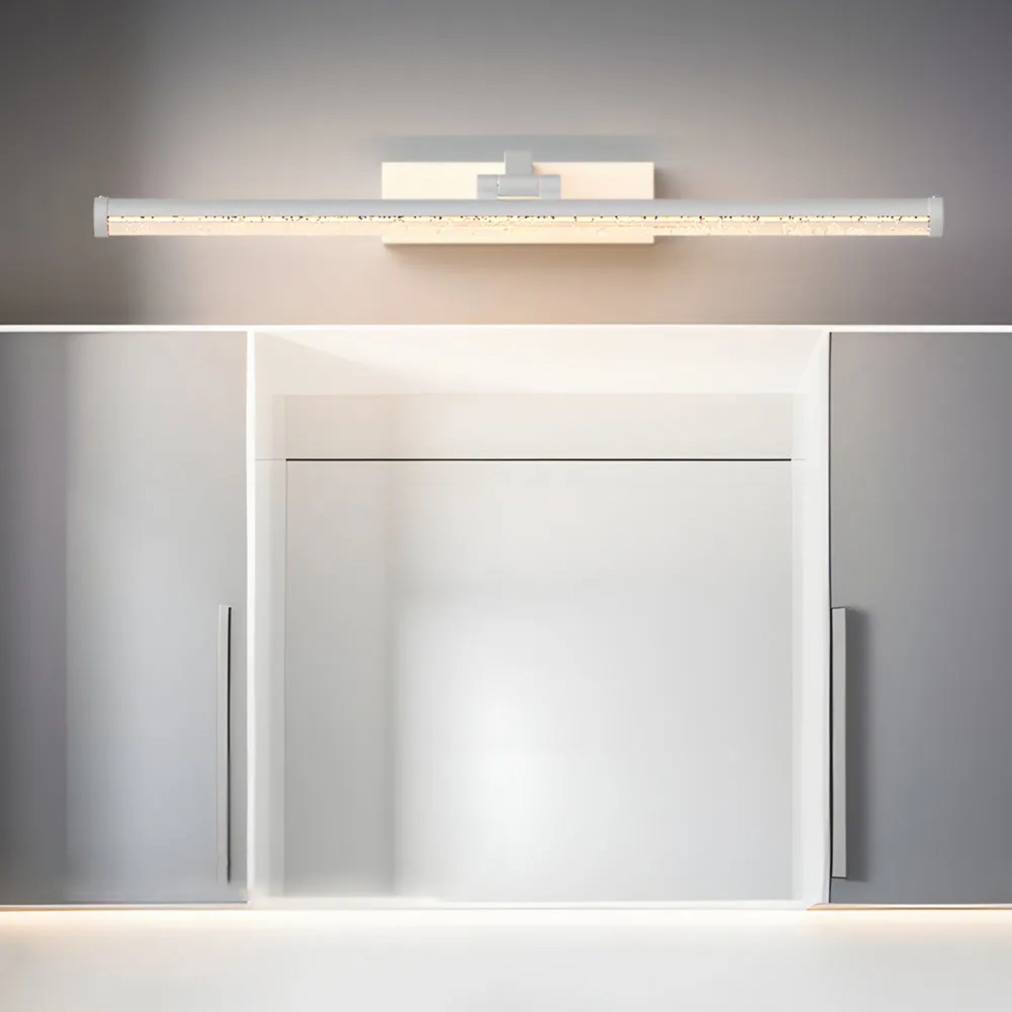 Brown acrylic seeded vanity bathroom vanity lighting - modern — 15.7" L / Brushed Gold