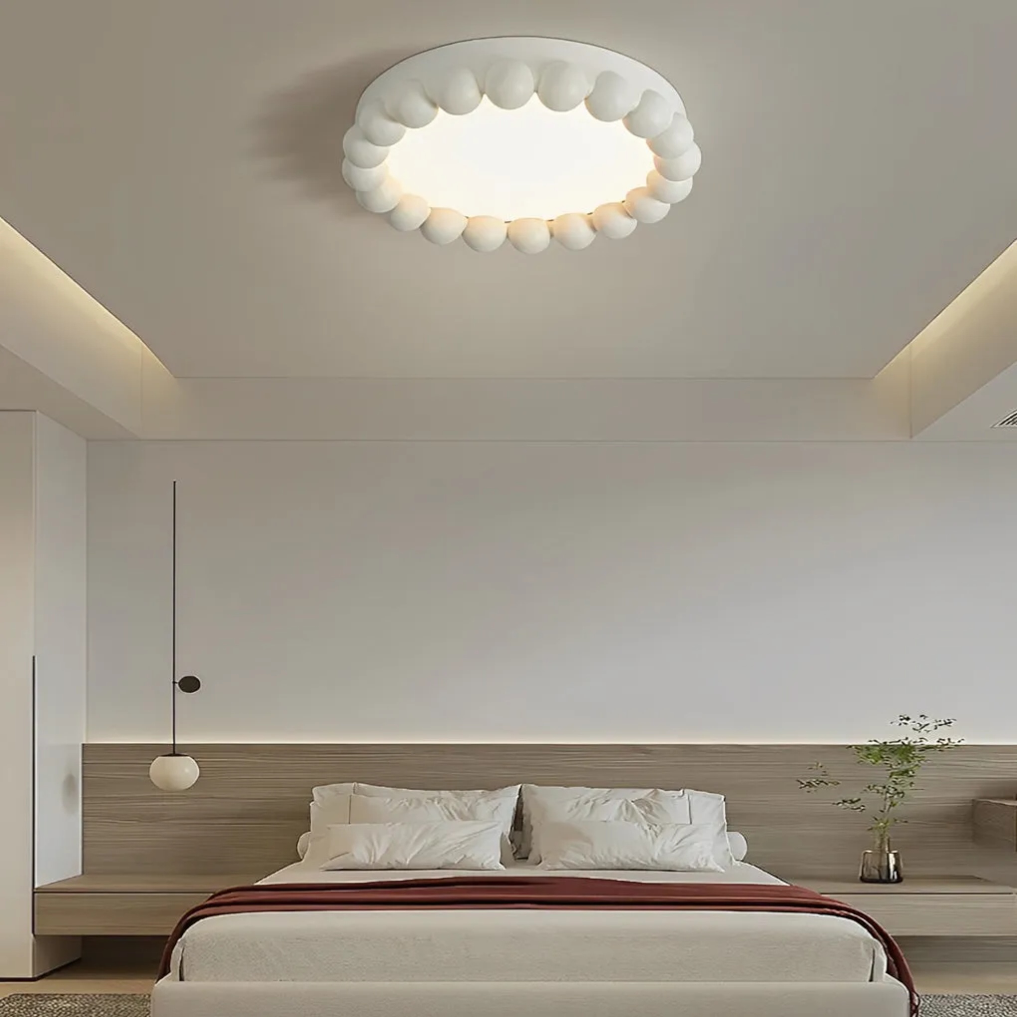 Modern artistic handmade white flush mount lighting