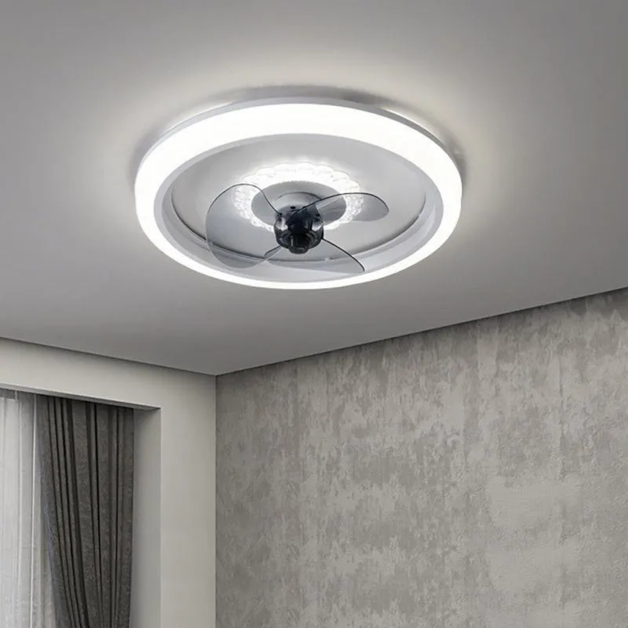 Lighom round synthetic ceiling fans for dining room — Option A