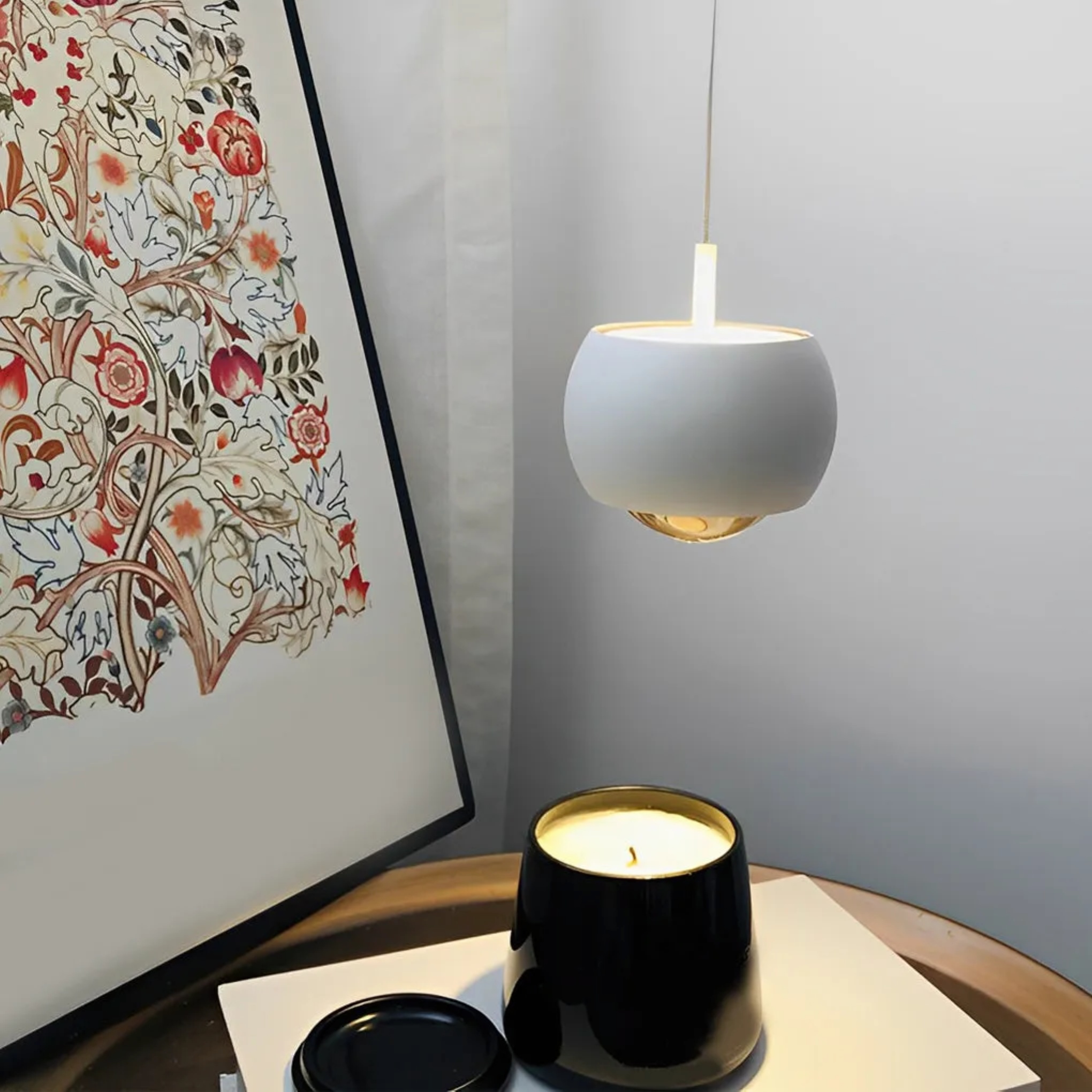 Lighom modern up-down round metal pendant lighting — Matte Black