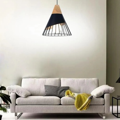 Lighom modern island conical white pendant lighting in metal