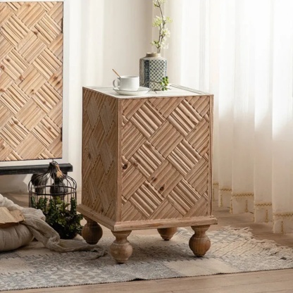 Traditional engineered wood end & side tables