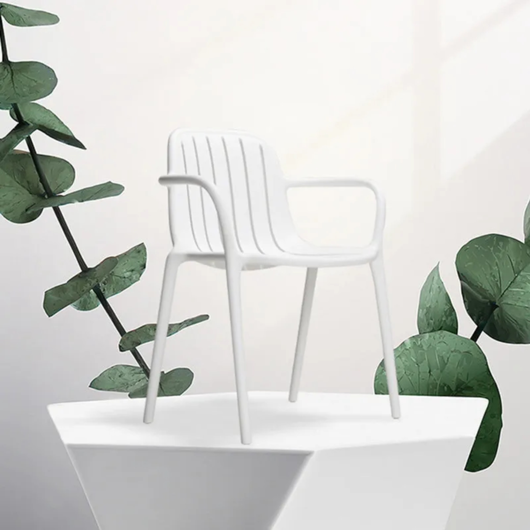 Nordic bend seam gray dining chairs & benches — Light Gray