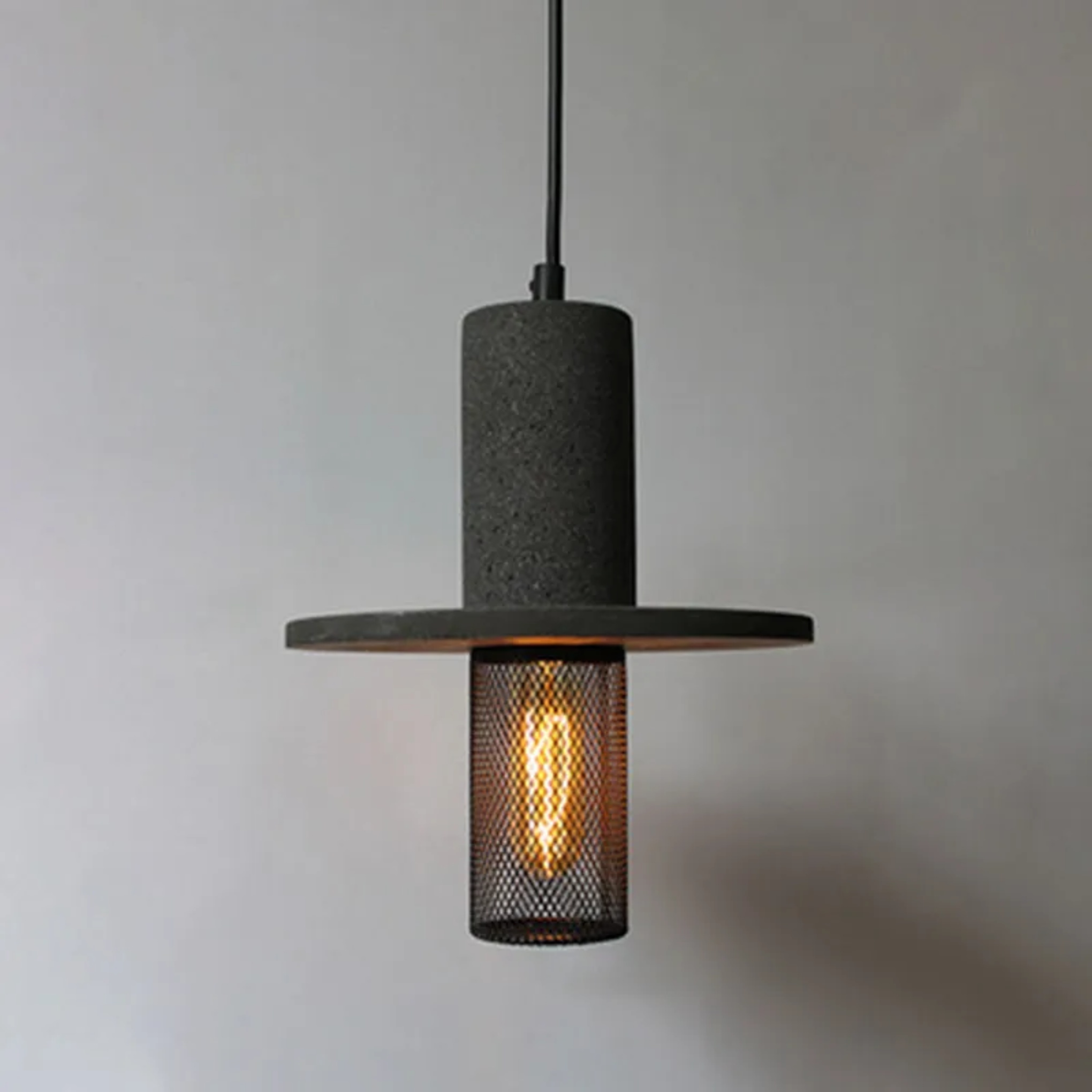 Nordic column gray pendant lighting, Lighom — Matte Black / 110V-120V (US/CA)