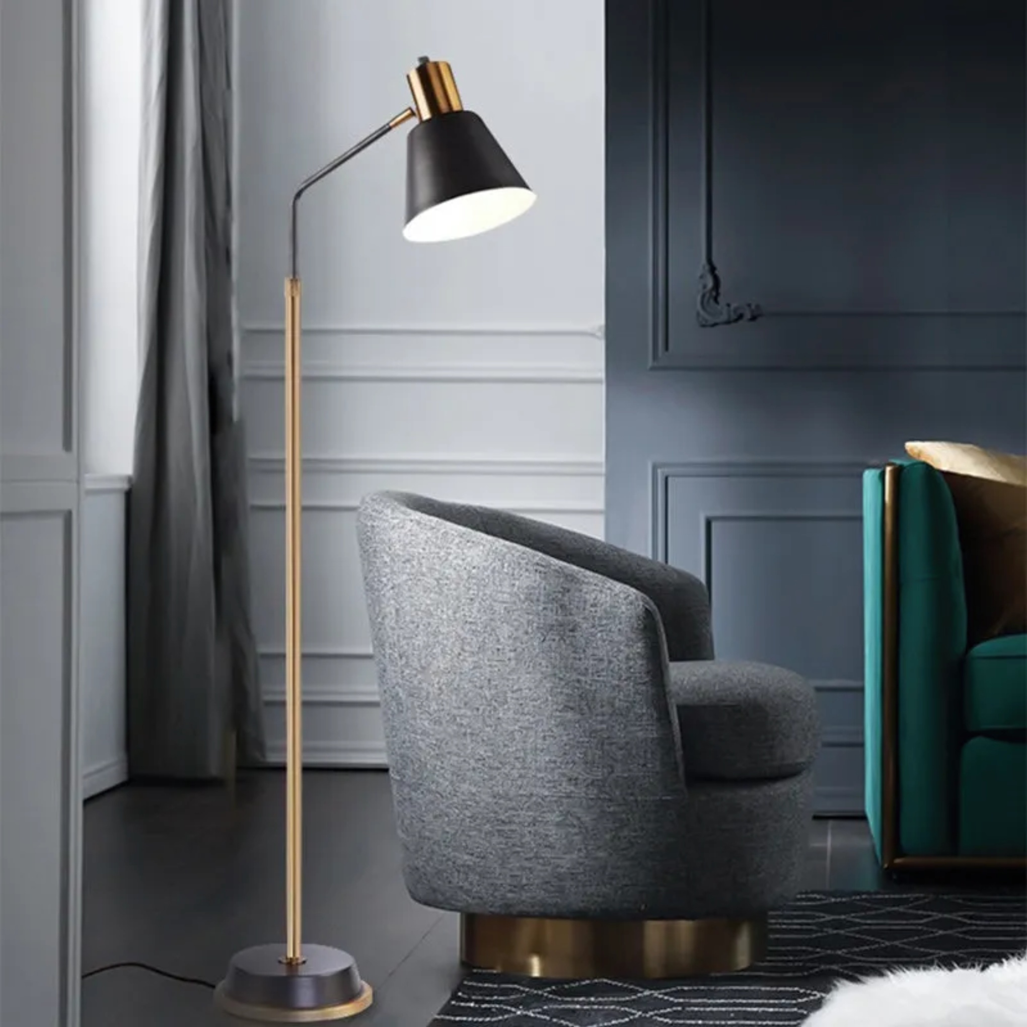 Lighom nordic conical metal floor lamps — 110V-120V (US/CA)