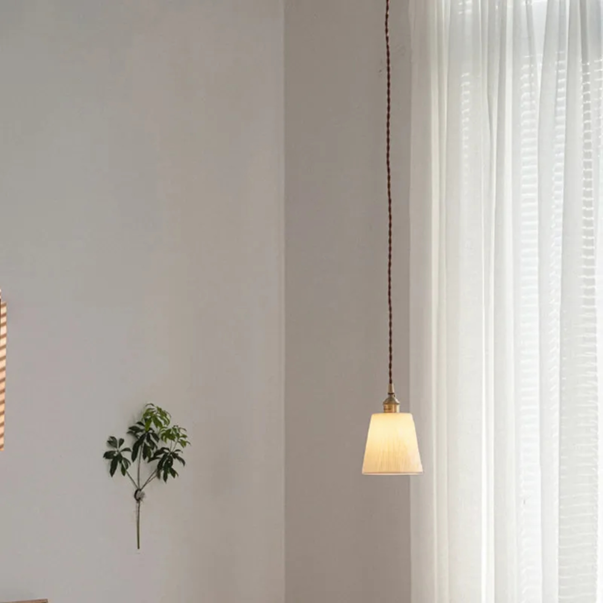 Lighom nordic cone white pendant lighting in ceramic — 110V-120V (US/CA)