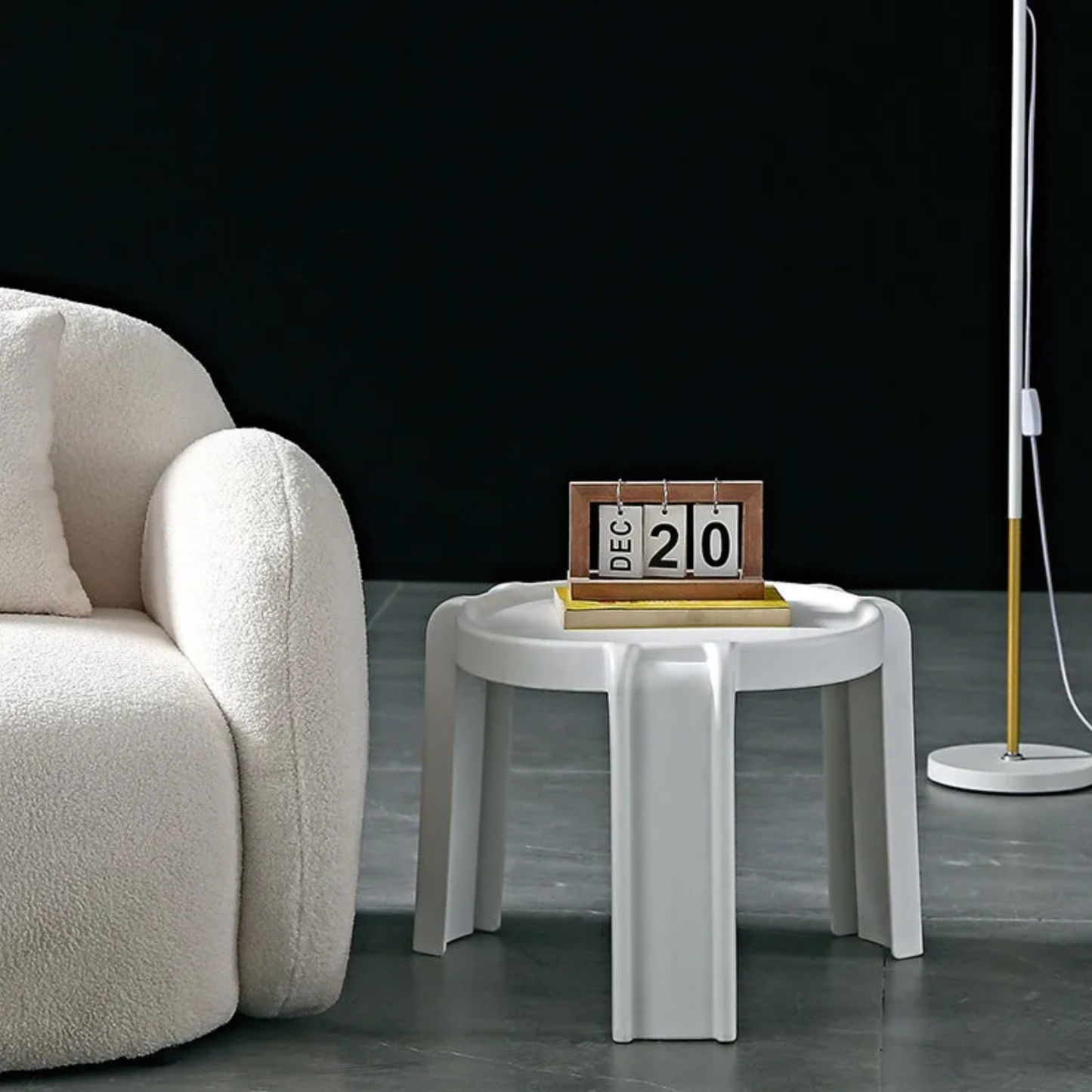 Nordic stackable geometry green low stools, Lighom